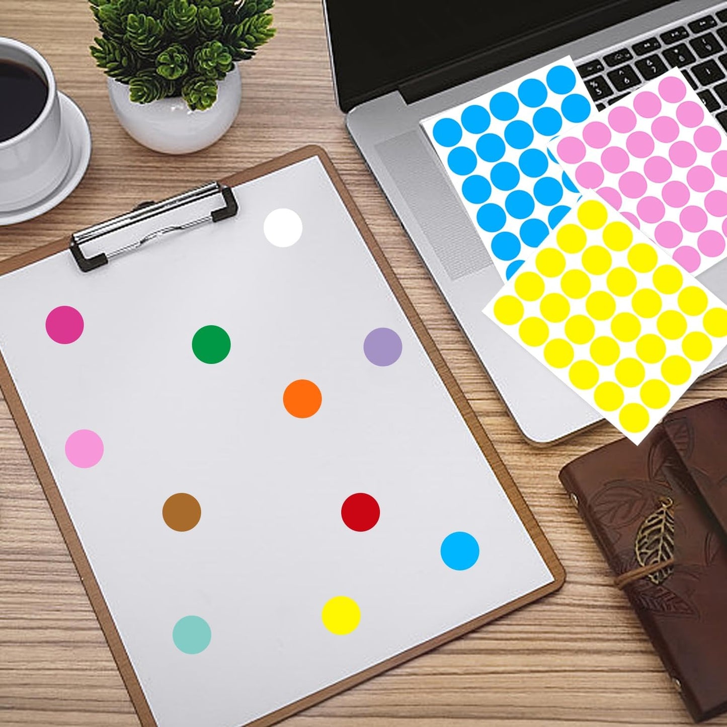 0.75 Inch Removable Color Code Dot Sticker Round Labels,Garage Sale Stickers Price Tags Label Blank Yard Sale Circle Dot Stickers Removable Writable Not Blurry (1650 Pack,11 Colors)