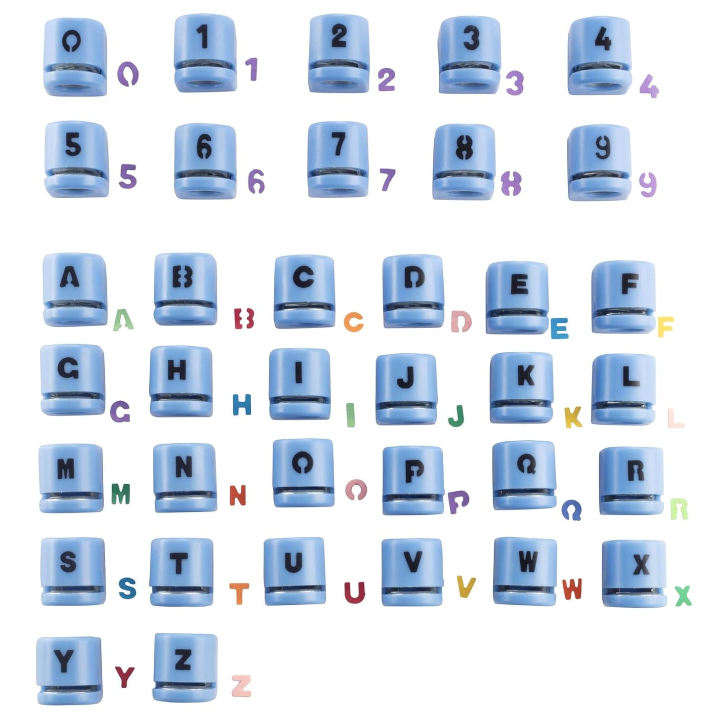 Letters and Numbers Paper Punchers- 37pc Mini Paper Punchers w Case & Punching Tool- Easy Use Hole Punch for Greeting Cards, Confetti, Scrapbooking, Arts & Crafts, School Projects for Kid & Adults