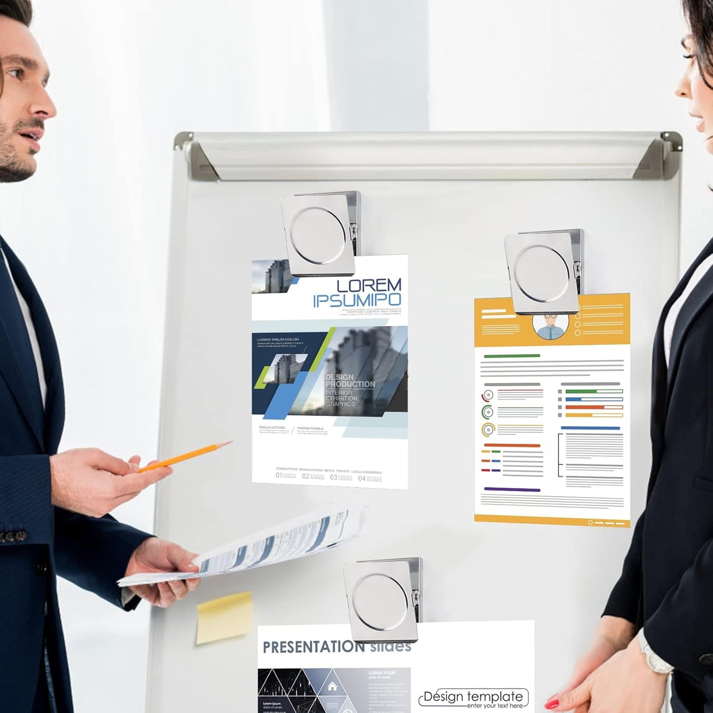 FINDMAG 4 Pack Clip Magnets 2.2 Inch Extra Large Magnetic Clips Heavy Duty, Office Magnet Clips, Whiteboard Magnet Clips, Clip Magnets for Home, Office, Whiteboard, Kitchen etc.