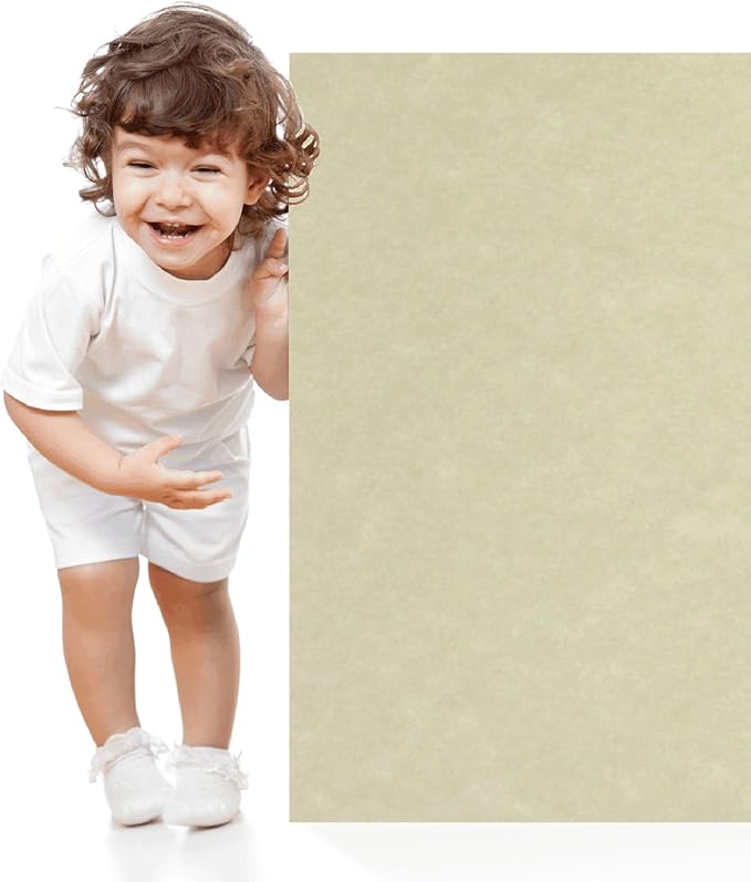 50 Natural Parchment 65lb Cover Paper Sheets 9" X 9" (9X9 Inches) Scrapbook Album Cover Square Size - Printable Old Parchment Semblance Through The Processing of The Pulp