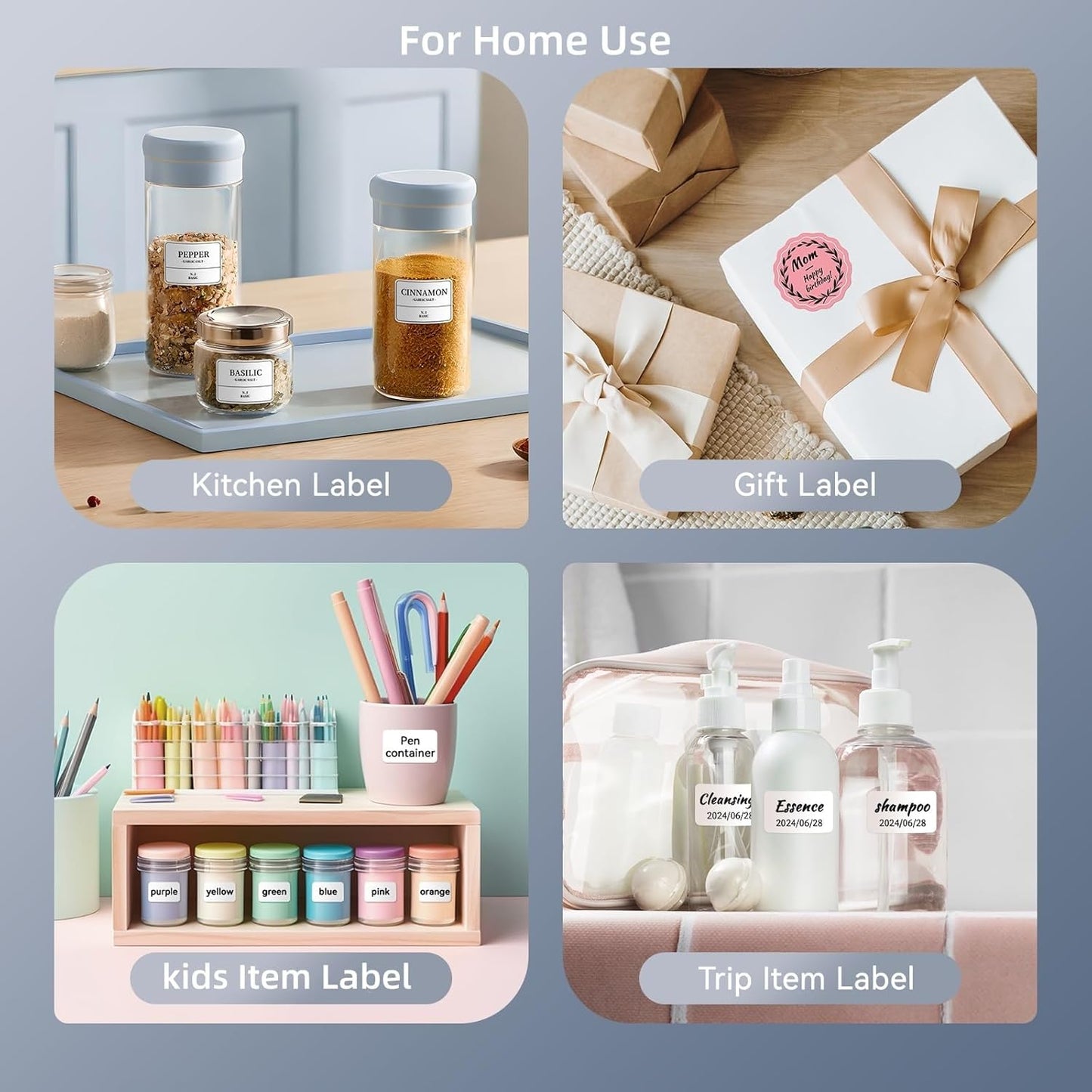 NIIMBOT B1 Label Maker with Tapes, 2 Inch Portable Thermal Label Printer for Home School Office Small Business, Address, Bakery, Crafts, Retail, Support Smartphones & PC,Dark Blue