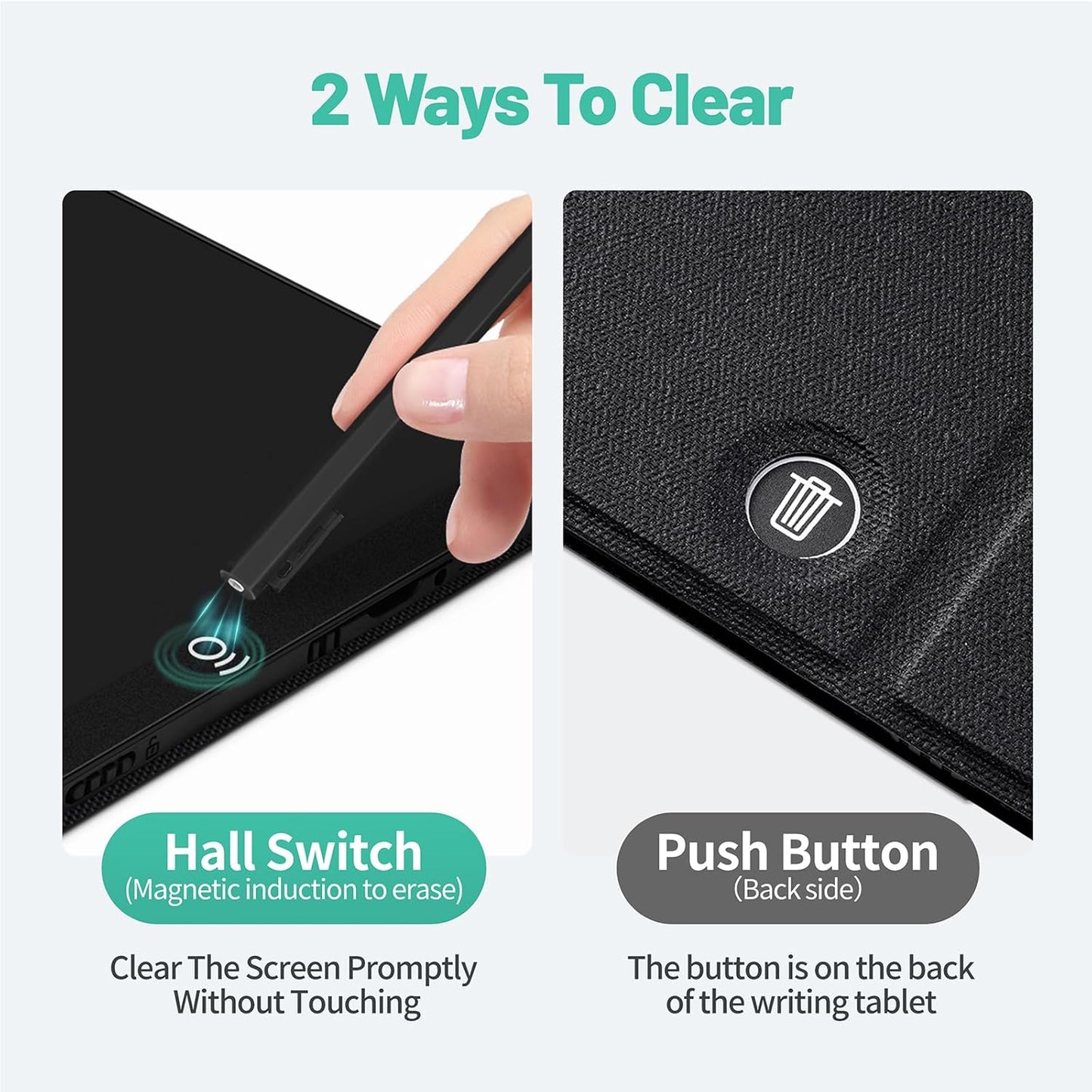 LCD Writing Tablet for Adult: 9.5 Inch with Leather Case Full Screen Reusable Digital Notepad Portable