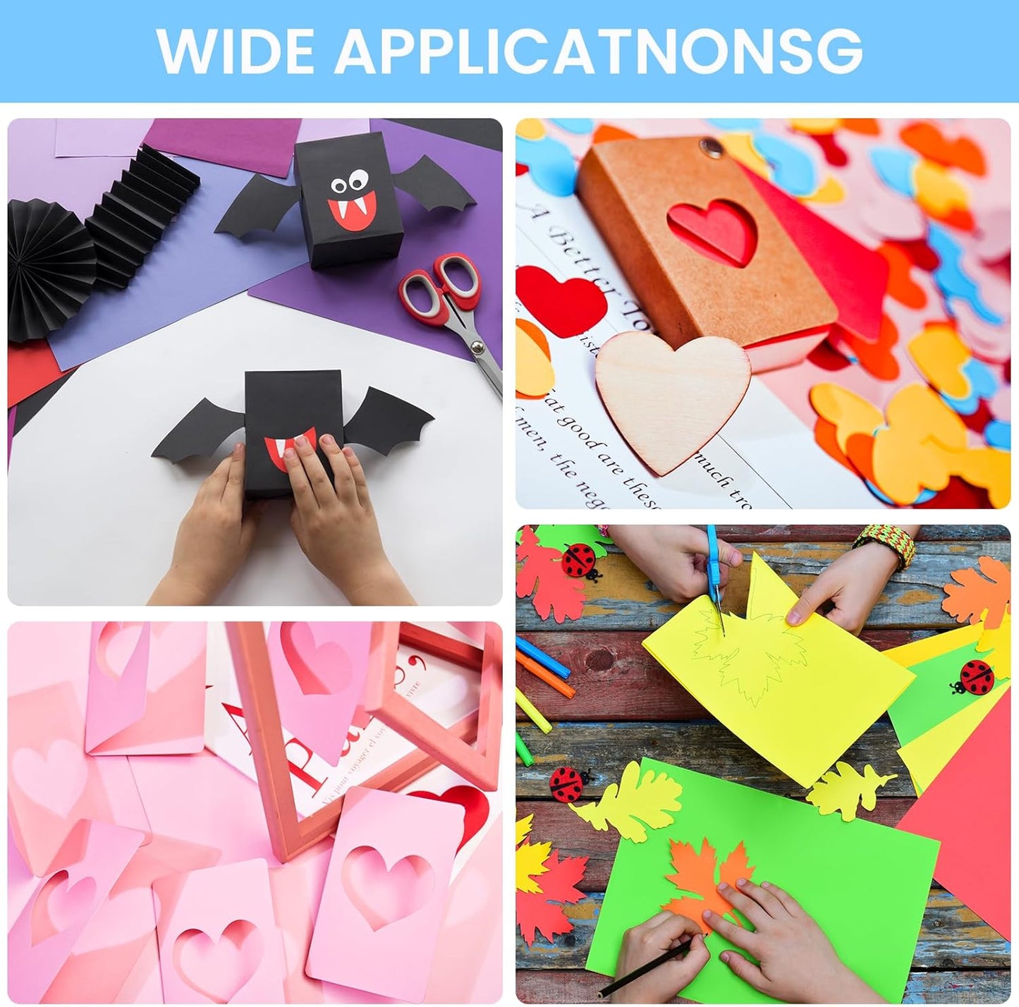 50 Sheets Colorful Cardstock Thick Paper 4 x 6, 250gsm/92lb Blank Heavy Cards Stock for Invitations, Printing, Postcards, Thankyou Cards, Index Cards, DIY Cards (Colorful, 4 x 6 inch)