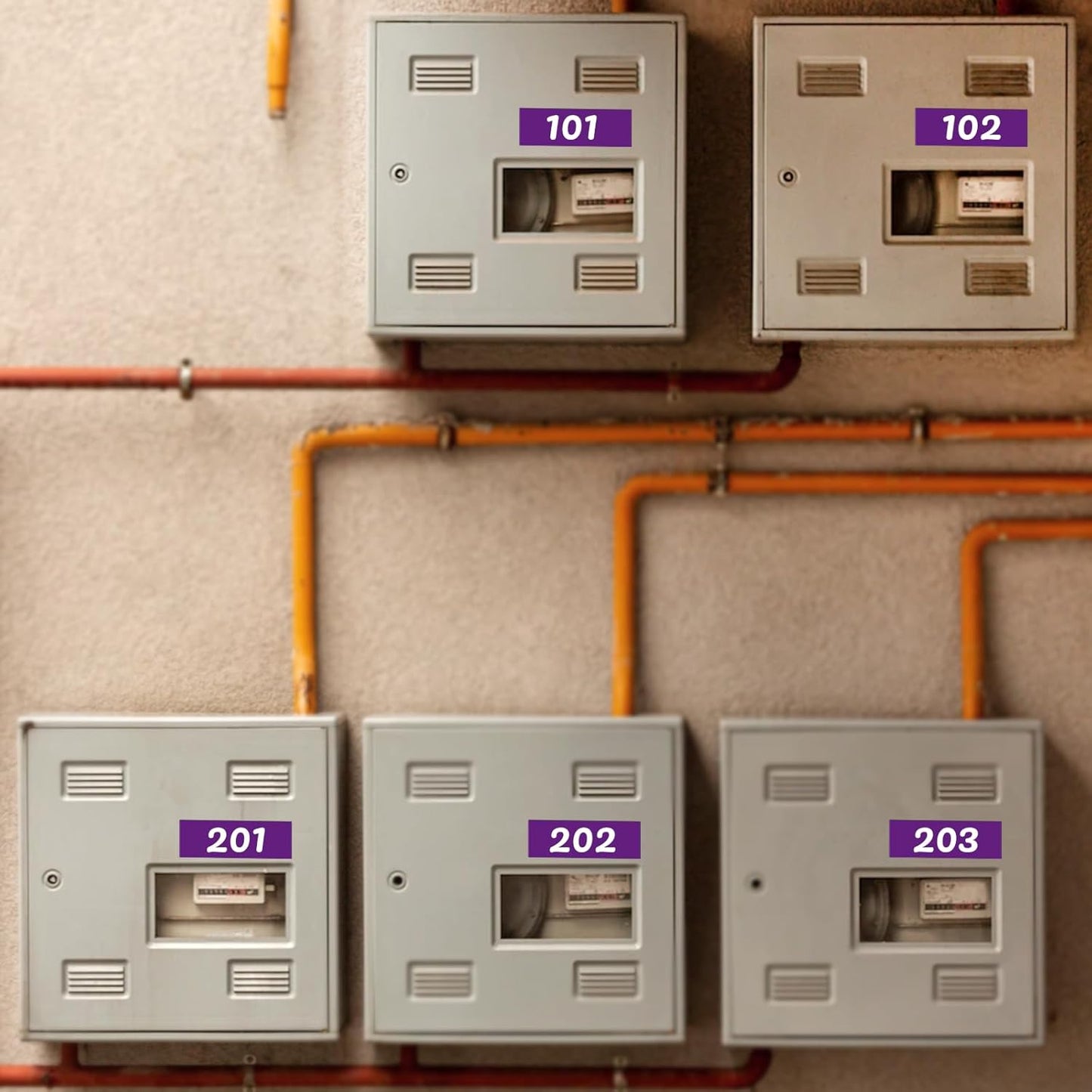 Purple Rectangle Stickers 3 x 1 Inch Color Coding Labels Vinyl Roll Self-Adhesive Waterproof Removable 500 PCS