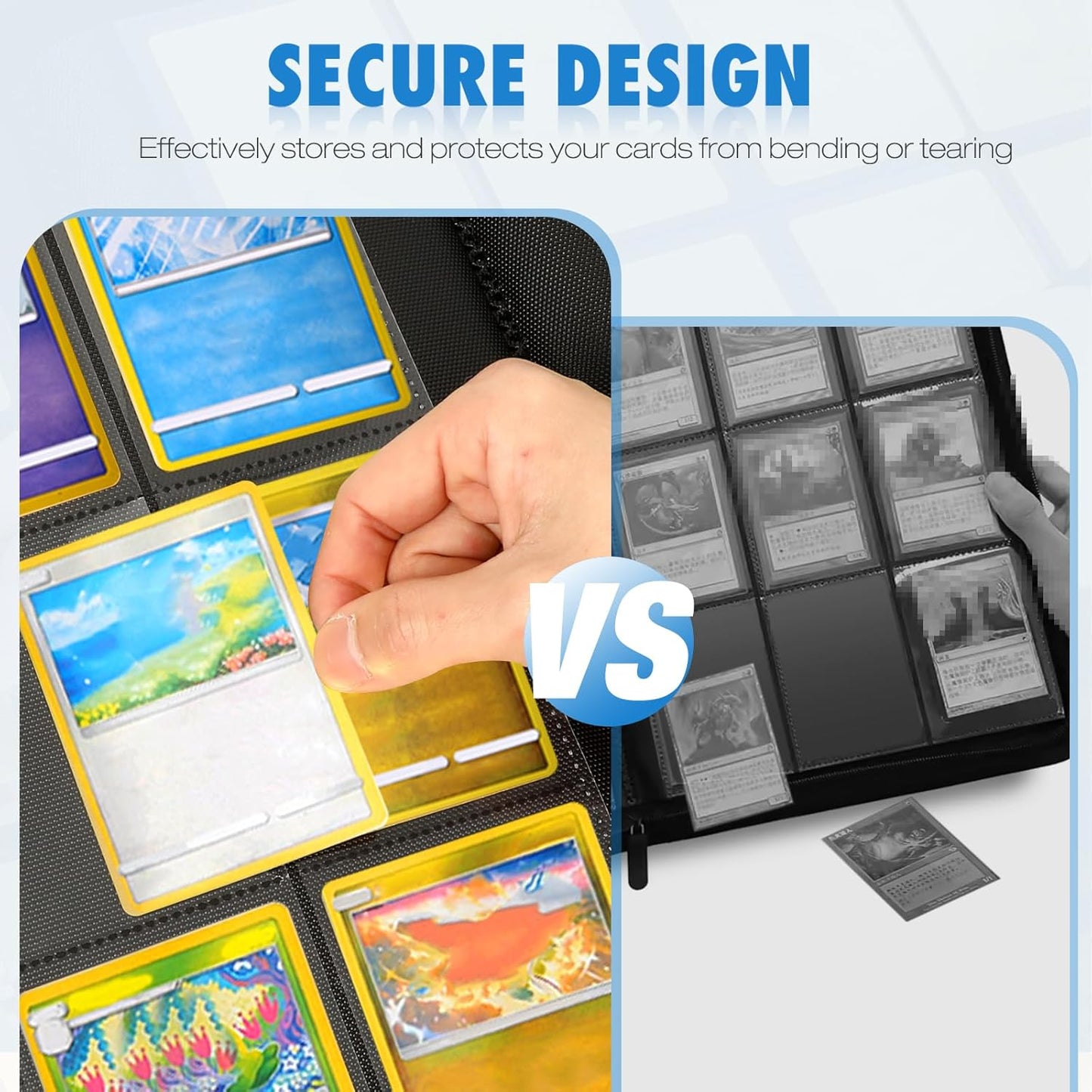 Card Binder, 1024 Pockets Trading Card Binder with Sleeves Card Organizer, 16 Pocket Sports Card Holder for Game Card, Baseball Football Basketball Cards (1024 Pockets)