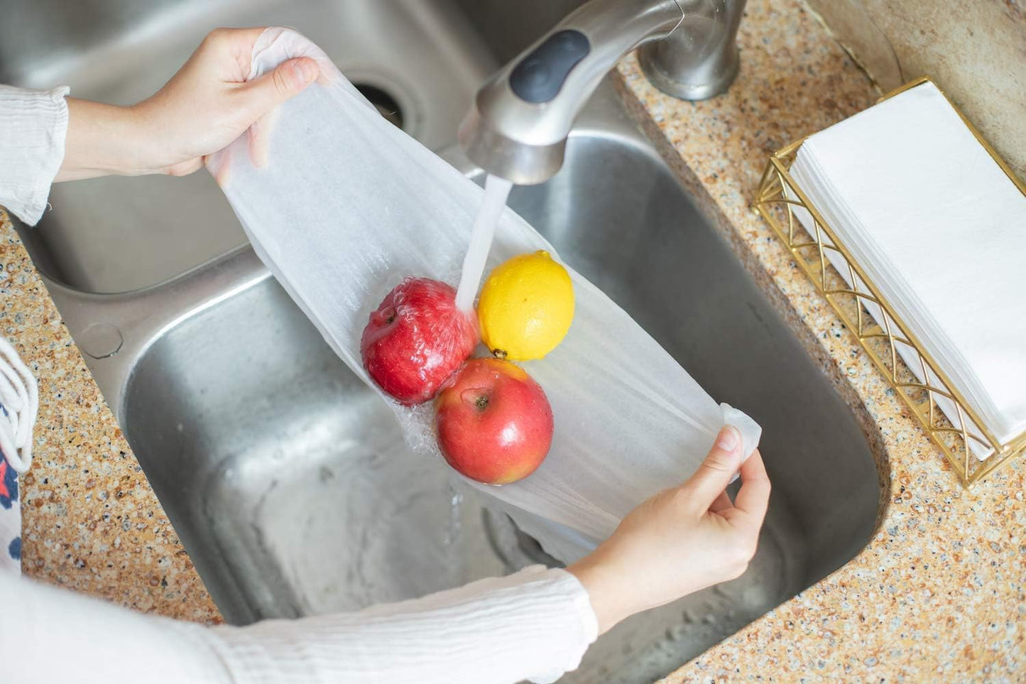 600 Paper Towels Cloth-Like Hand Tissue Paper Napkins, Disposable Hand Towels for Bathroom Guests, Disposable Face Towel for Guest, Washcloths or Dinner Napkin, Made in USA, White