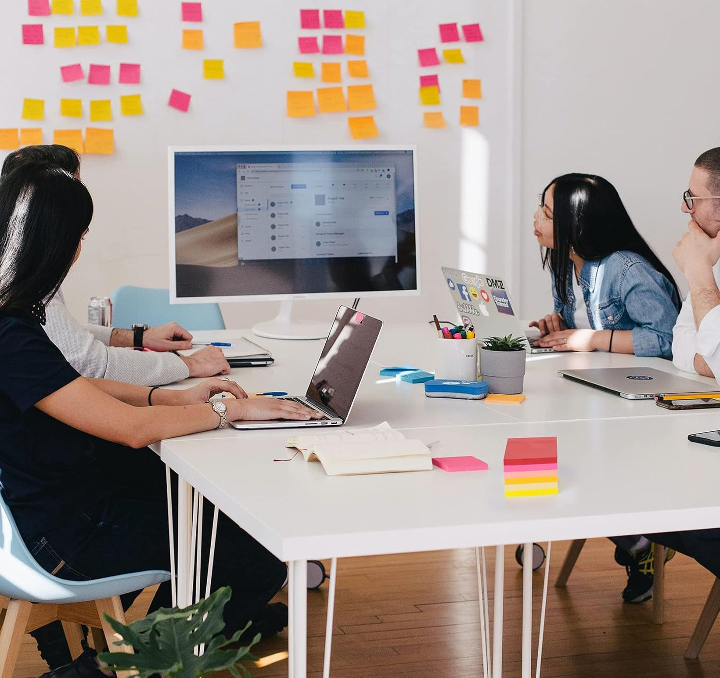 24 Pack Sticky Notes - 3 x 3 Inch Large Memo Pads with 2X Sticking Power,12 Bright Colors Sticky Pads,100 Sheets/Pad - 2400 PCS Super Sticky & Repositionable for Office,Notebook,School,and Daily Use