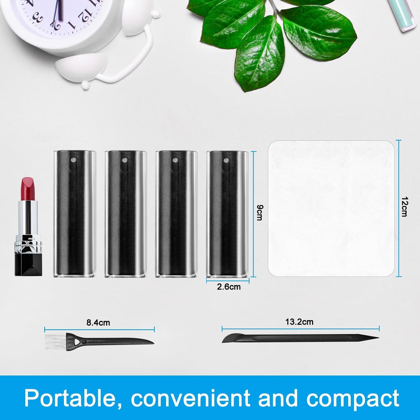 walrfid 4 Pack Screen Cleaner Spray and Wipe for Laptop Monitor and Car Screens, Phone Touchscreen Mist Cleaning Kit for Cellphone, Tablet, PC, Computer, LCD, MacBook, iPhone, iPad, Mac Pro - Black