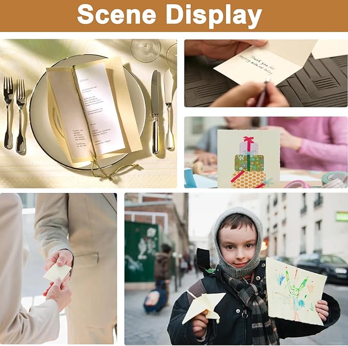 100 Sheets Cream Cardstock 8.5 x 11 Ivory Paper, 200gsm/75lb Off White Paper Card Stock for DIY Cards Making, Greeting Card, Business Cards, School Crafting, Menus, Certificates