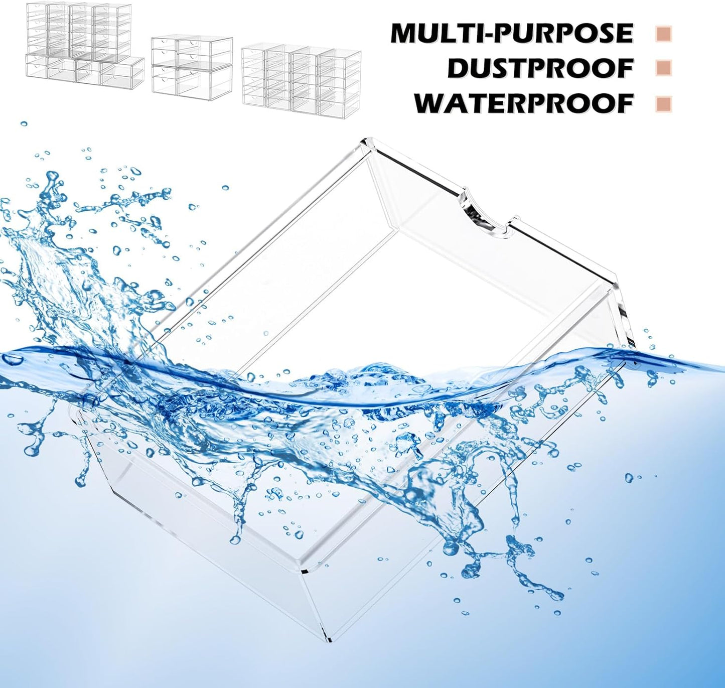 Desk Organizers And Accessories With 22 Drawers, 4 Pack Office Desktop Drawers, Plastic Makeup Organizer Containers Bins With Drawers Desk Organization, Bathroom Organizers Storage Case Box Cube