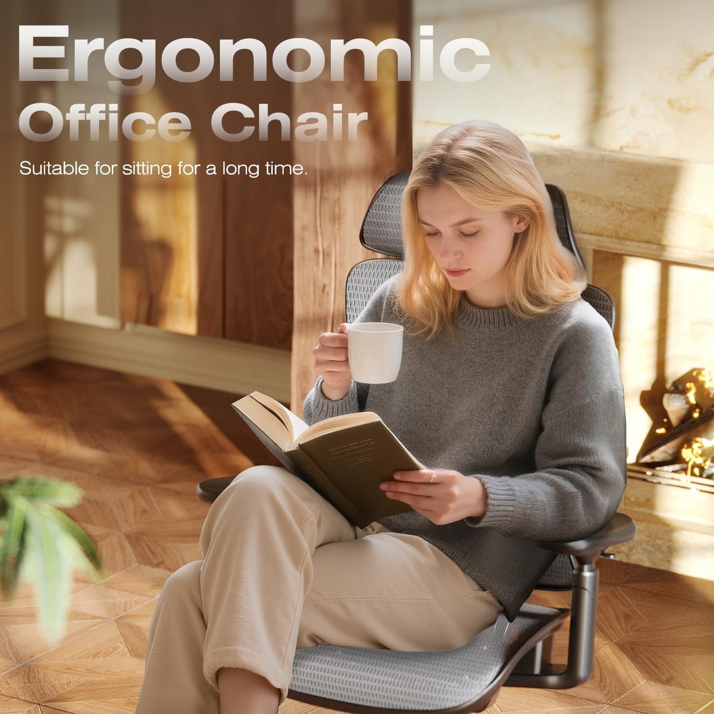 T11 Ergonomic Office Chair,High Back Desk Chairs with Separate Lumbar Support,Magic Armrests,Adjustable Wide Headrest,Comfy Executive Computer Chair,Big and Tall Mesh Chair for Home Office