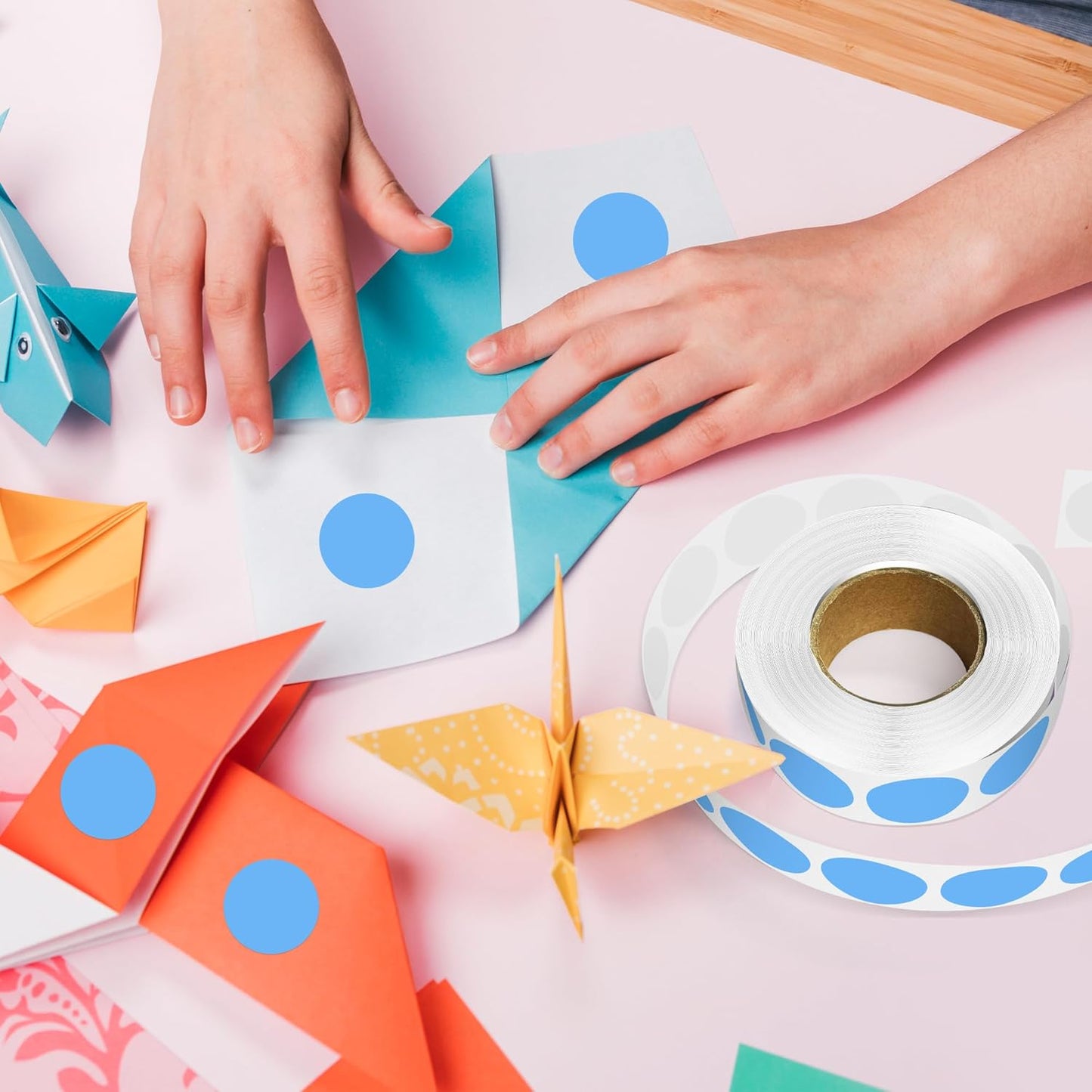 1 Inch Round Color Coding Labels, 1000 Dots Per Roll Sky Blue Color Coded Dot Stickers, Round Color Dot Labels for Organizing, Filing, and Storage