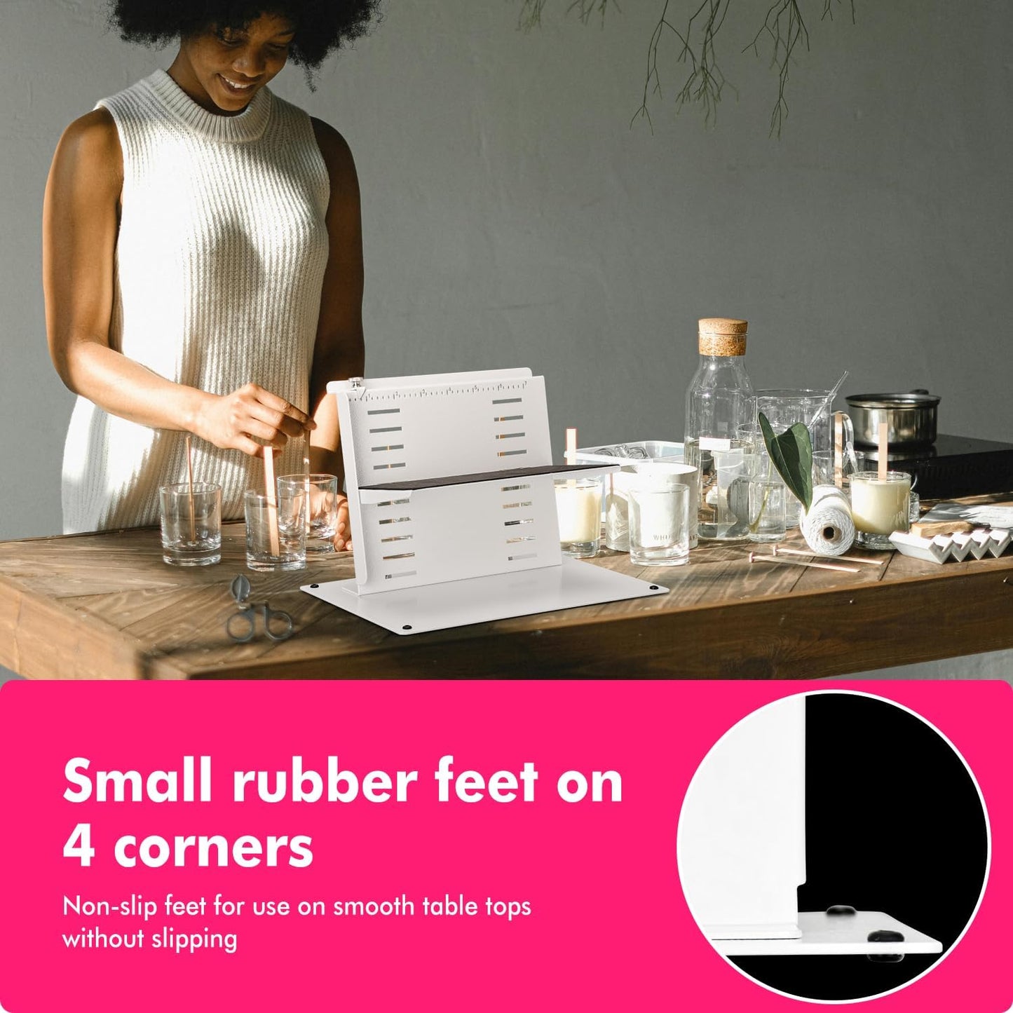 TOPOWN Precise Label Applicator Bottle and Jar-Labeling Tool for Bottle-Essential Tools for Label Makers White