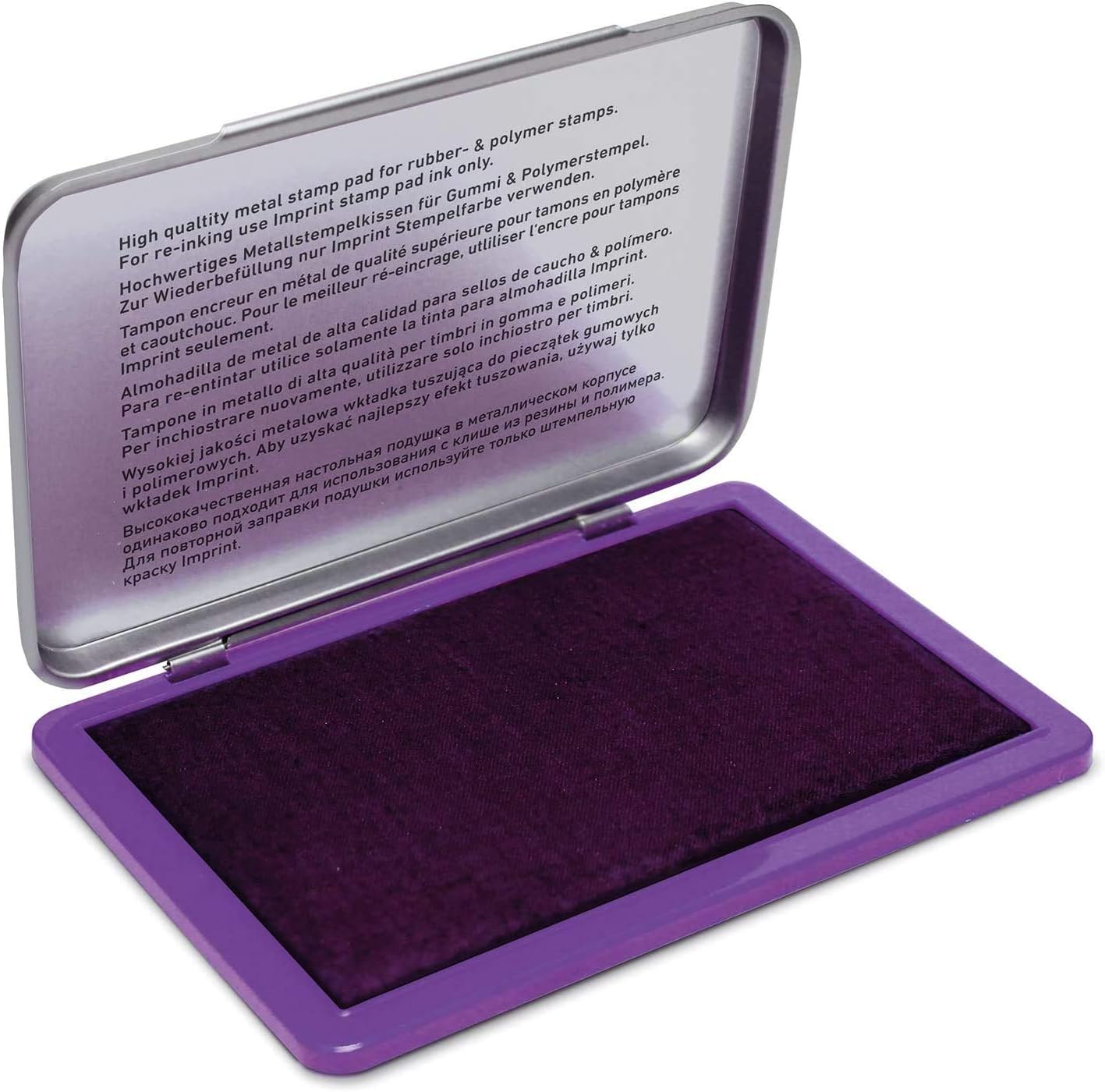 Trodat Imprint 9074M Metal Stamp Pad, 3-1/2" x 6-3/8", Purple