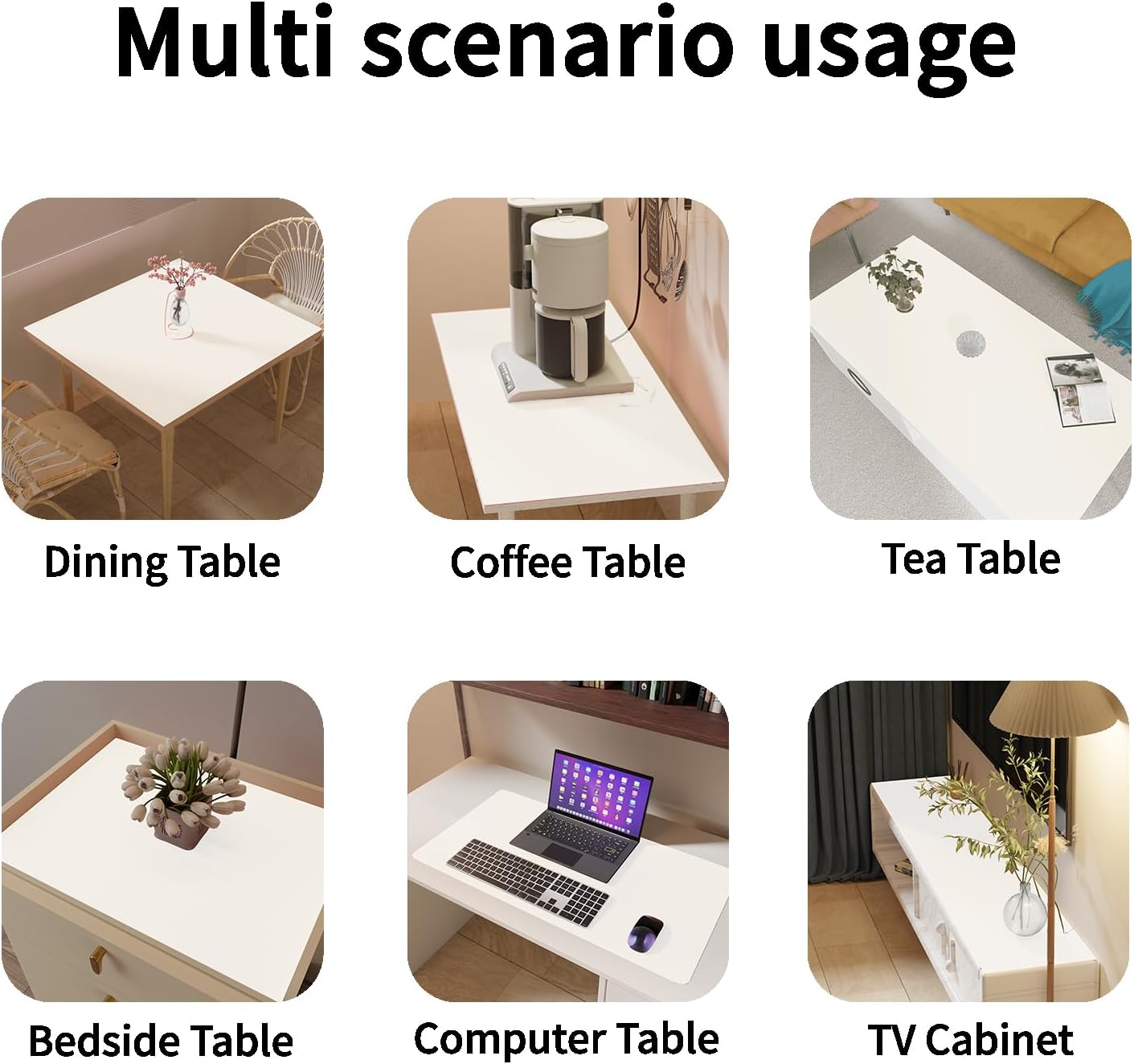 Leather Table Cover,1.8mm Thick,42x42 Inch Table Protector,Table Protector for Dining Room Table,Dining Table Cover,Table Cover Protector,Dining Table Protector(White+White,42x42)