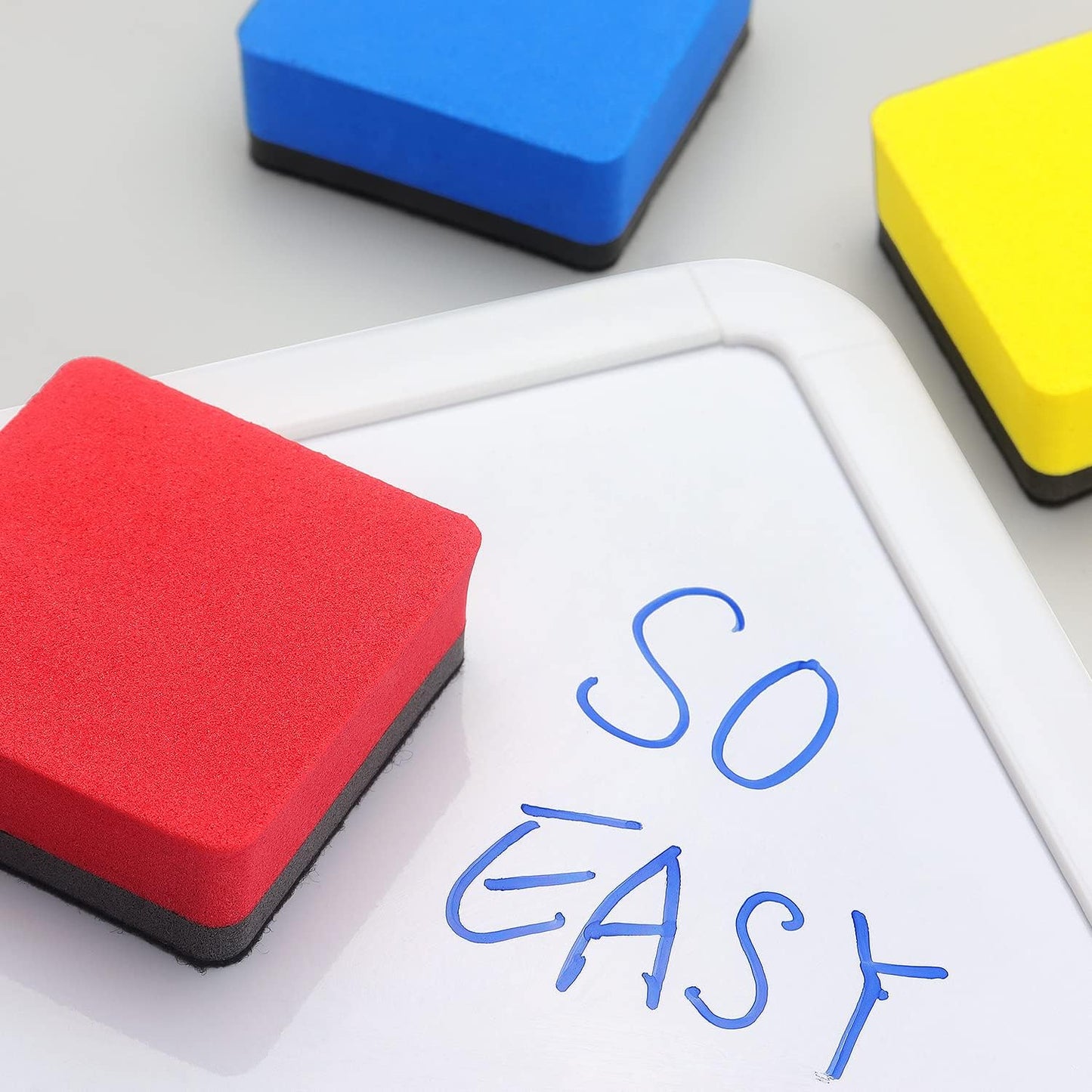 Tamaki 12 Pack Magnetic Whiteboard Eraser, Dry Eraser Board Erasers, Dry Erasers for White Board, Whiteboard Erasers for Kids Classroom, 6 Colors, Square, 2 x 2 x 0.8 Inch