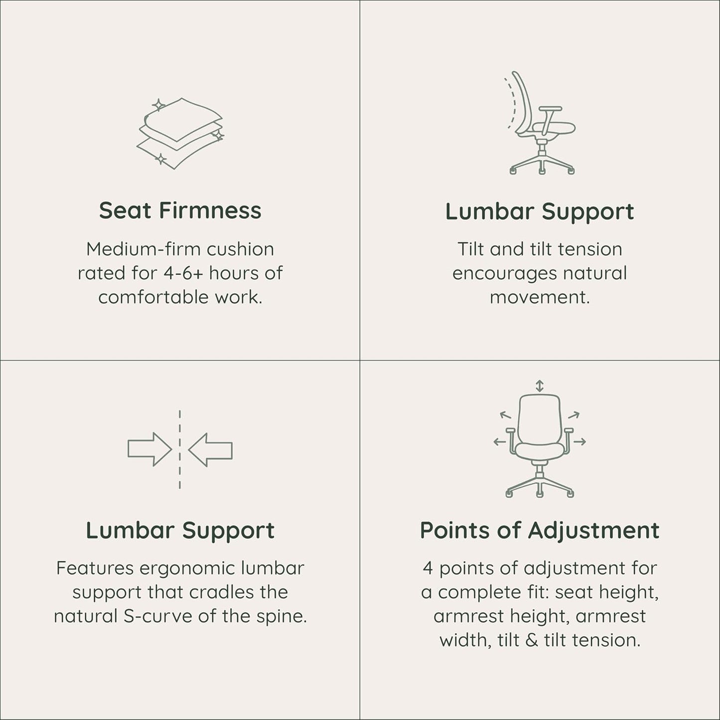 Branch Daily Chair - Vegan Leather Office Chair with Swivel, Lumbar Rest, and Adjustable Armrests - Comfortable Seating for Improved Posture and Productivity - Black