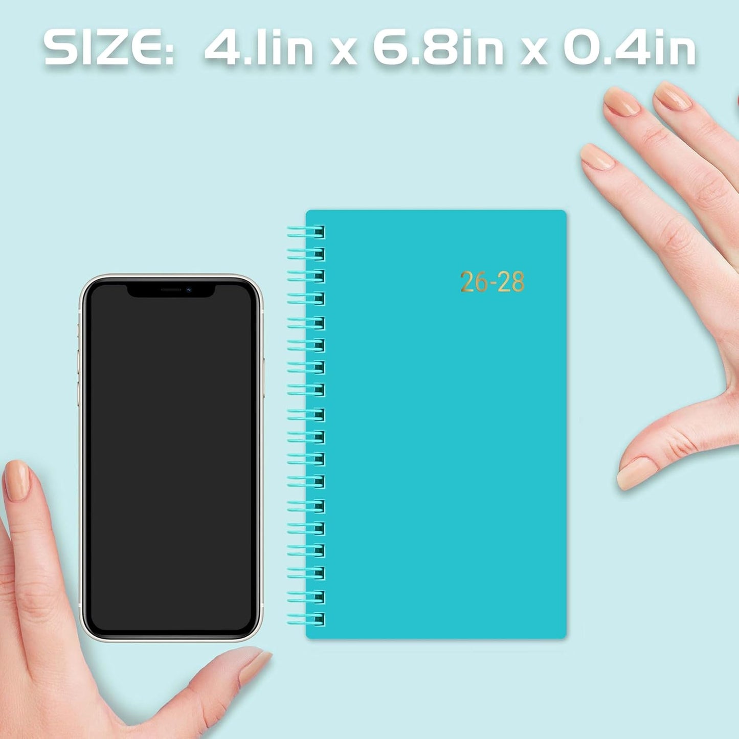 Pocket Calendar 2026-2028 - 3 Year Monthly Pocket Planner 2026-2028 from Jan. 2026 to Dec. 2028, 2026 Planner for Purse with Flexible & Waterproof Cover, 6.5" x 3.9"