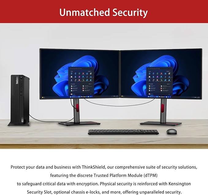 Lenovo ThinkCentre M70s Small Form Factor Business Desktop, 14th Gen Intel 10-Core i5-14400, 64GB DDR5 RAM, 2TB SSD, HDMI, DP, Wi-Fi 6, Windows 11 Pro, Bundle with Adata UC310 64GB USB Flash Drive