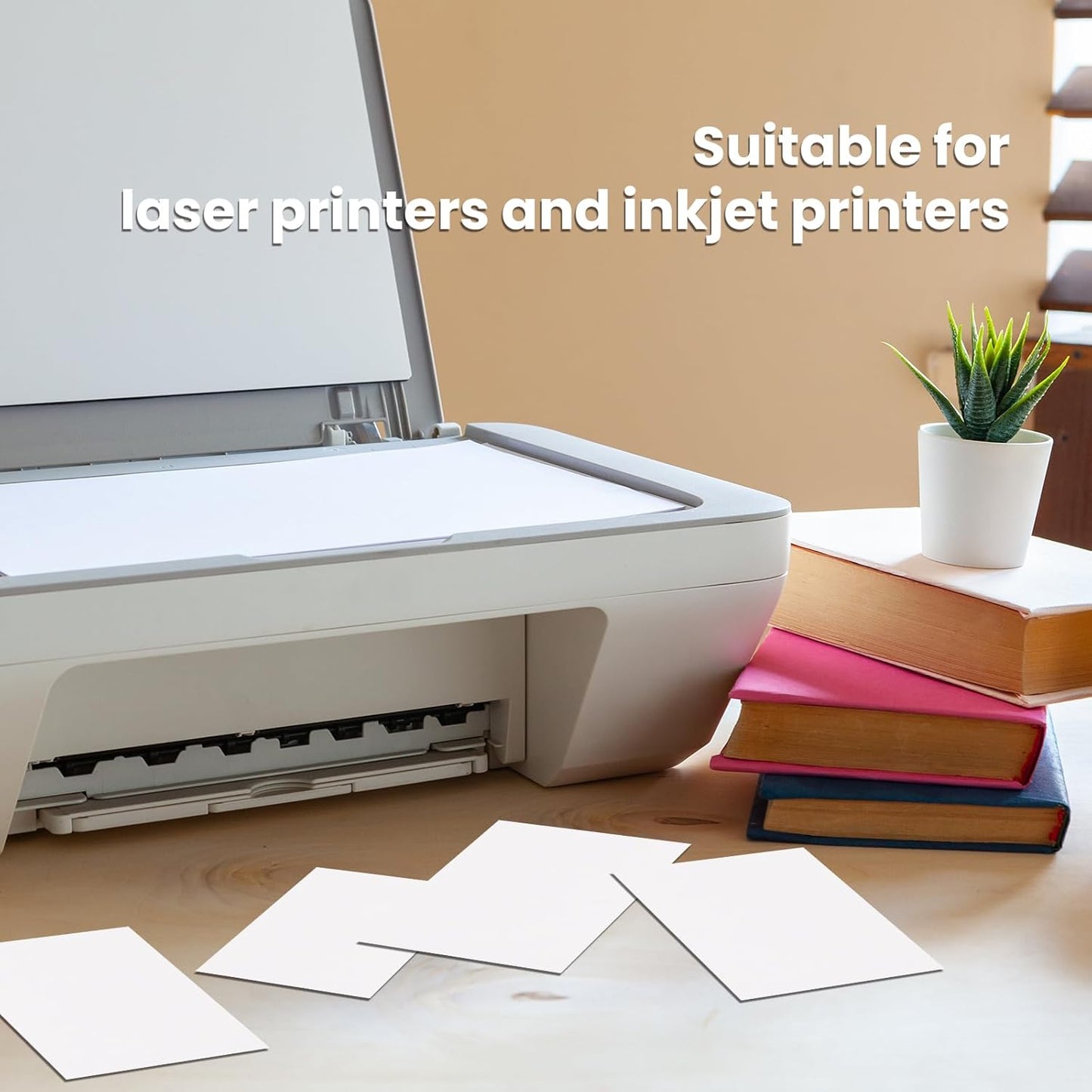 50 Sheets White Cardstock Thick Paper 8.5 x 11, 250gsm/92lb Blank Heavy Cards Stock for Invitations, Printing, Postcards, Thankyou Cards, Index Cards, DIY Cards (White, 8.5 x 11 inch)