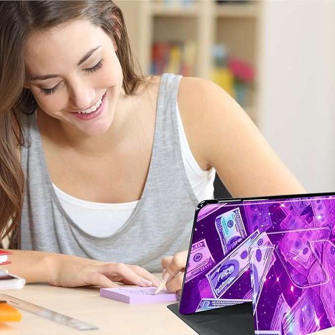 for All-New Amazon Kindle Fire HD 10 Tablet Case (13th Generation, 2023 Release) 10.1", 360 Degree Rotating Stand Cover with Auto Wake Sleep Case for Fire Tablet 10 2023,Starlight Flash Powder