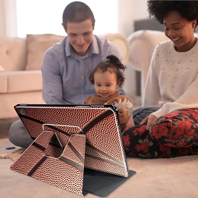 for Fire HD 10 Tablet Case 11th Generation 2021 and Amazon Fire HD10 Plus Case 10.1", 360 Degree Rotating Stand Smart Protective Case,for Fire HD 10 2021 Tablet,Basketball