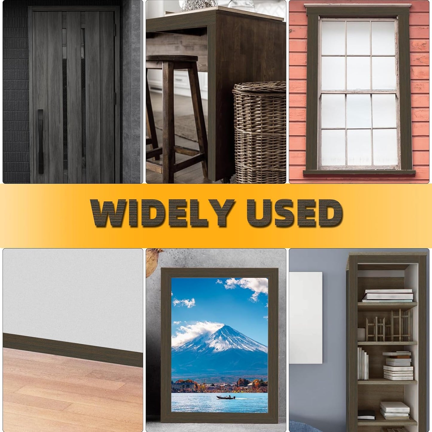 GSCIT Club Brown Walnut Wallpaper, 15.7 inch X 25ft Self Adhesive Wood Grain Repair Tape Patch for Tables, Chairs, Baseboards, Doors, Windows, Floors, Handicraft DIY.