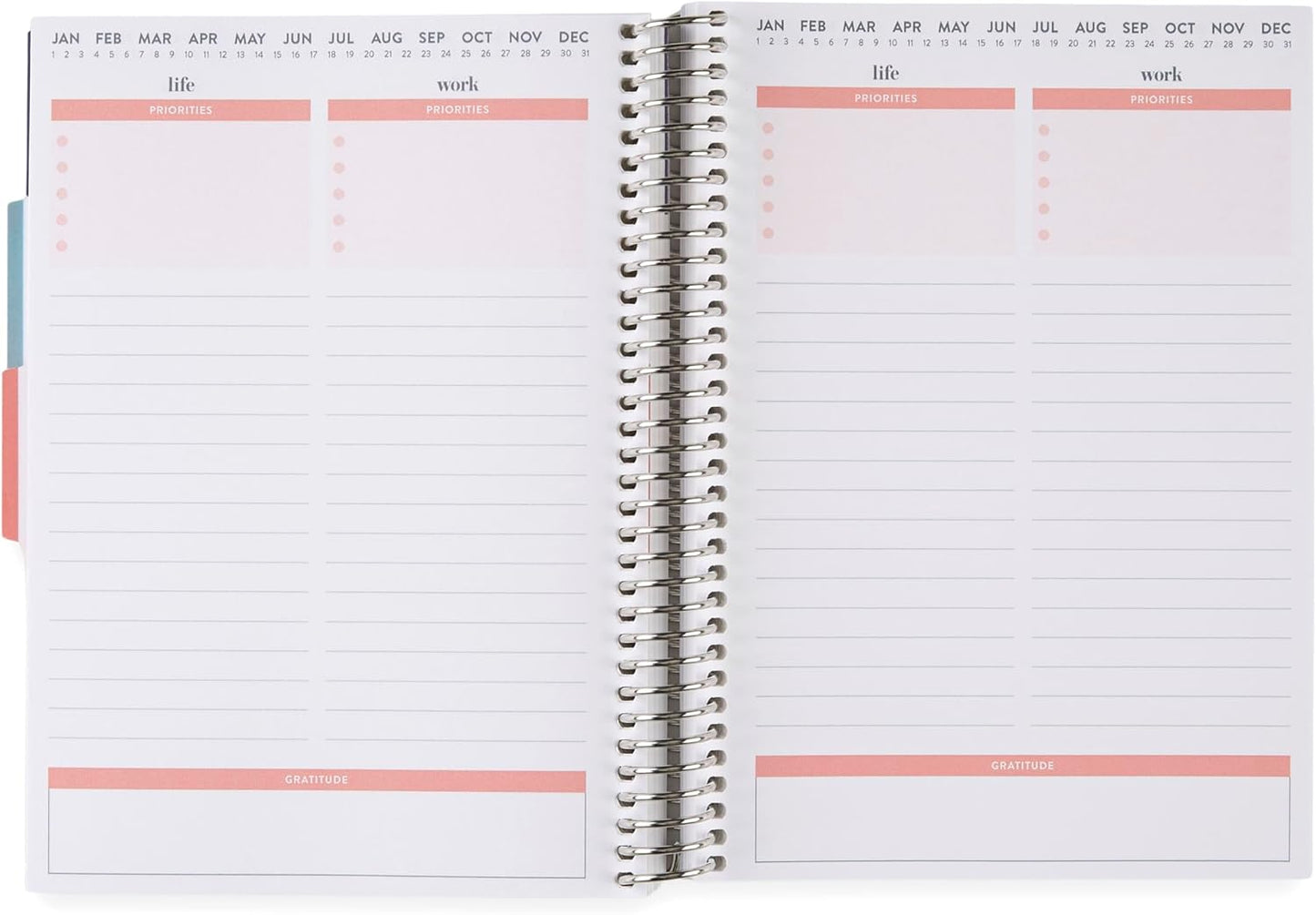 Erin Condren A5 Spiral Work Life Balance Journal | Features Pages of Thick, Bleed Resistant 80 lb. Paper to Boost Productivity