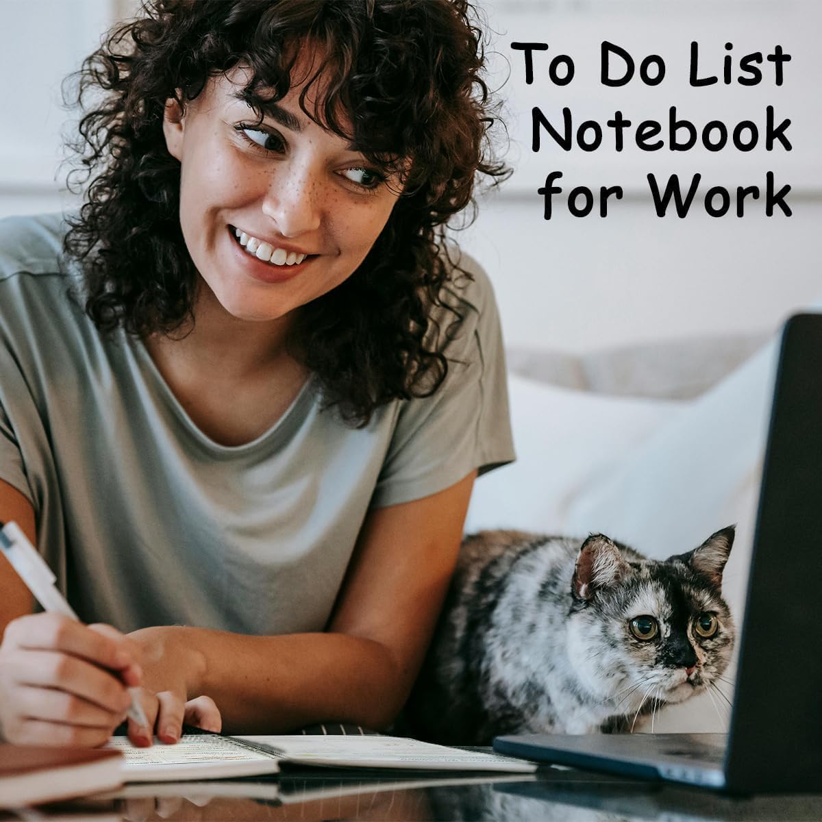 Undated Weekly Planner Notebook, A5 Hardcover Weekly to do List Notebook for Work with Goal & Habit Tracker - Spiral Beige