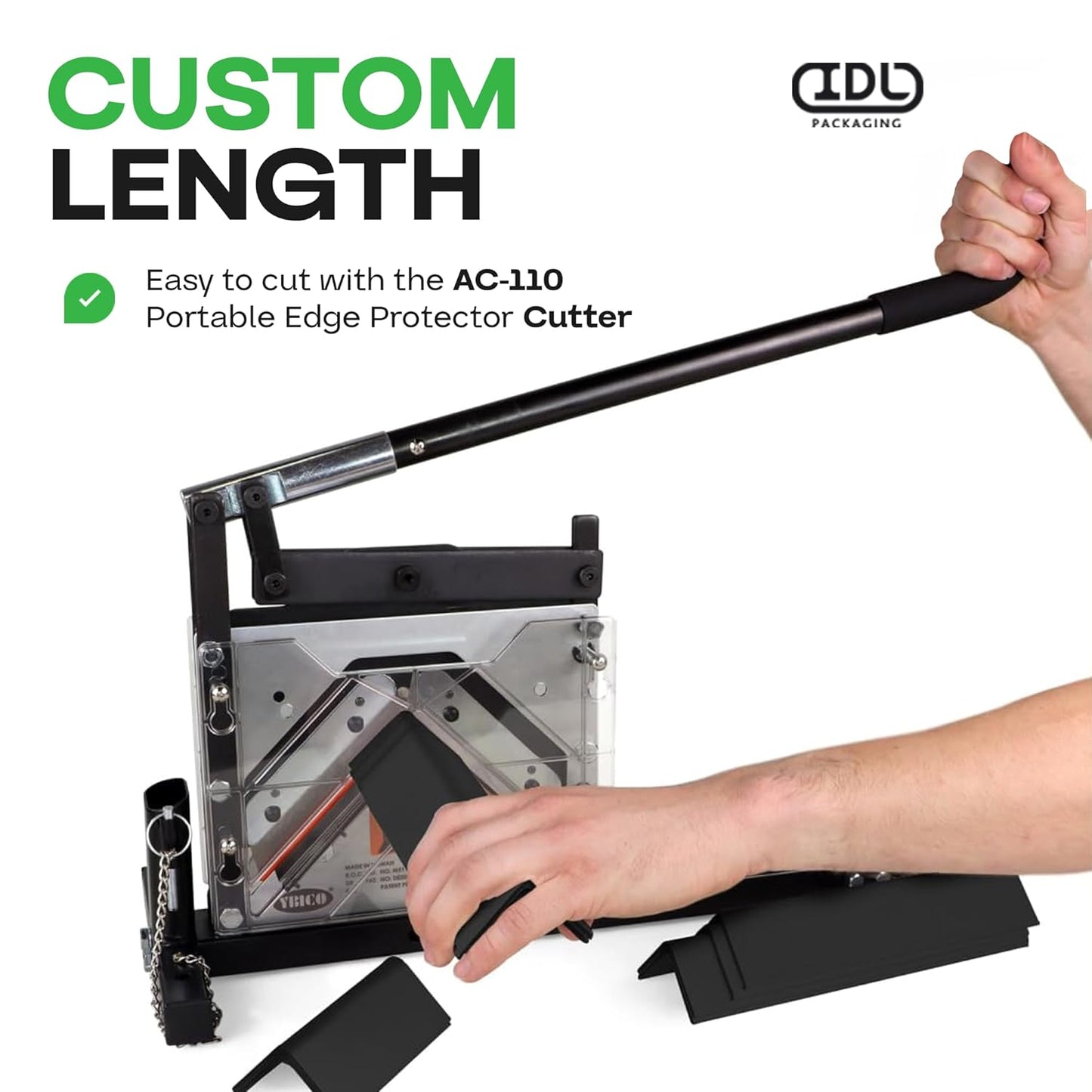 IDL Packaging Cardboard Edge Protector 2" x 2" x 9", Pack of 100 - V-Board Reinforced Cardboard Corners for Shipping - White Kraft Corner Protectors for Pallets - Recyclable and Eco-Friendly Material