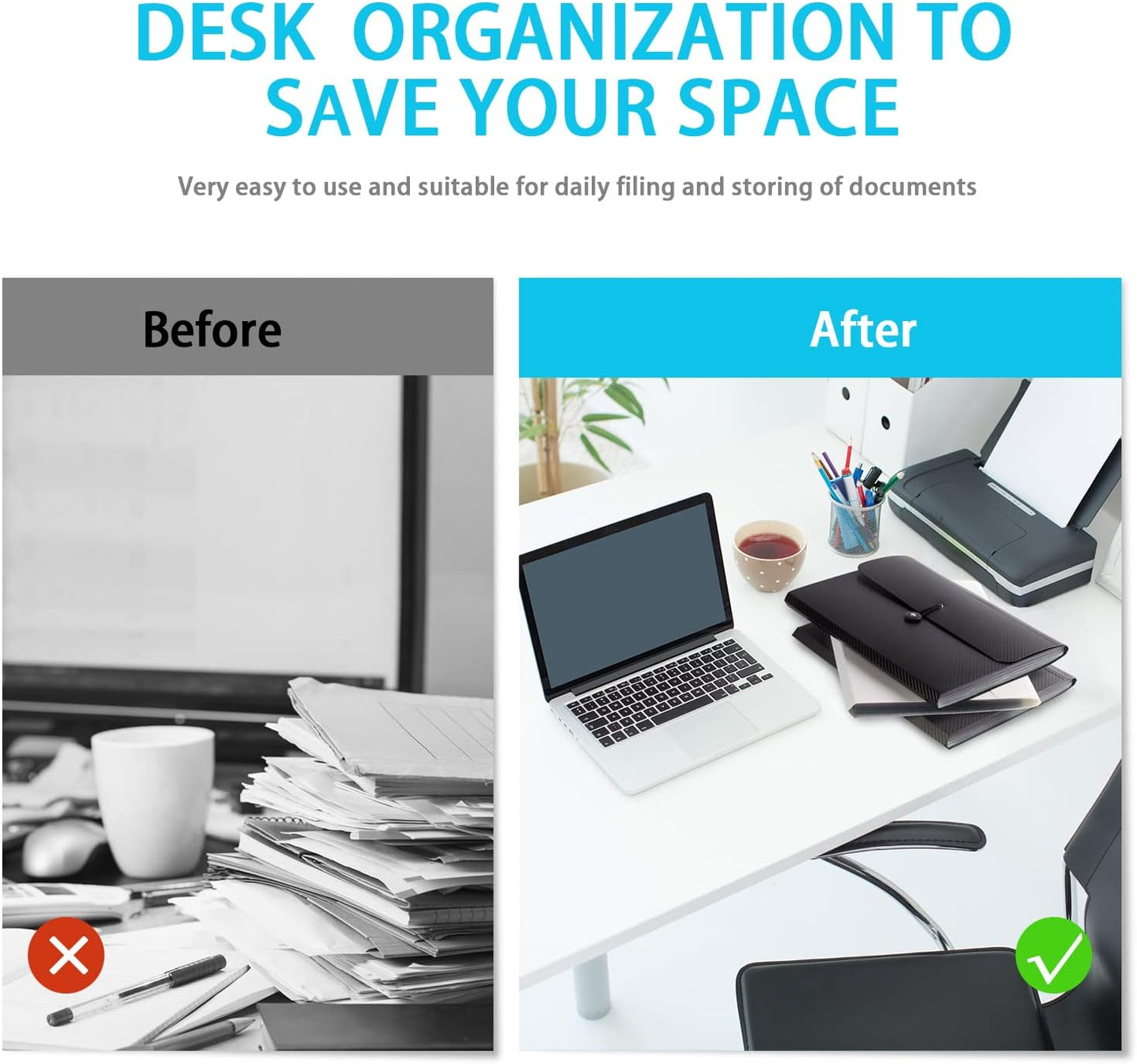 Expanding File Folder, 13 Pockets, Purple, Polypropylene