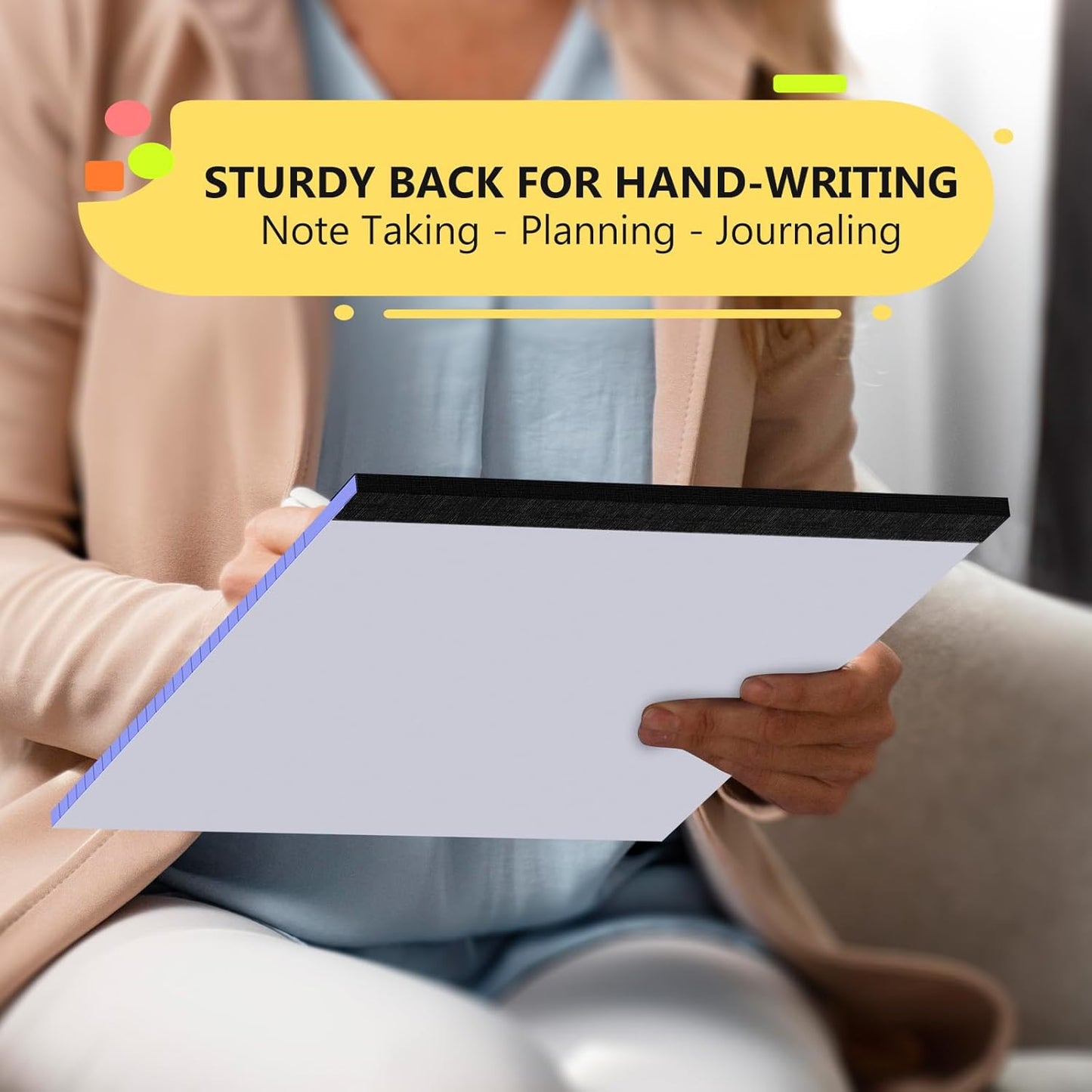 Legal Pads 8.5 x 11, Wide Ruled Paper, 12 Pack Note Pads 8.5 x 11, Colored Legal Pads, Pink Writing Pad, Multicolor Notepad with Sturdy White Back, 30 Sheets/Pad, Lined Paper for School, Home, Office