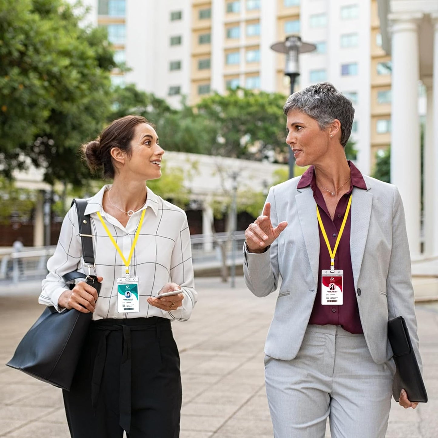 Lanyards for Id Badges,100 Packs Lanyard Bulk with Flat Badge for Name Tag Lanyard ID Holder