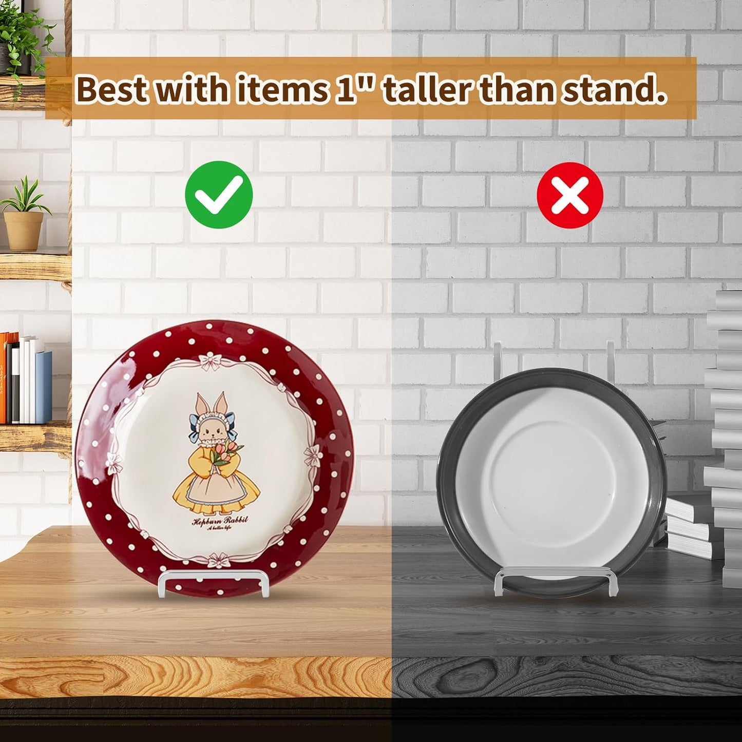 Plate Holder Easel Display Stand - 6 inch Metal Plate Stands for Display - Tabletop Picture Stand - Silver Iron Easels for Display Pictures | Photo Frames | Book | Decorative Plates | Plaque - 3 Pack