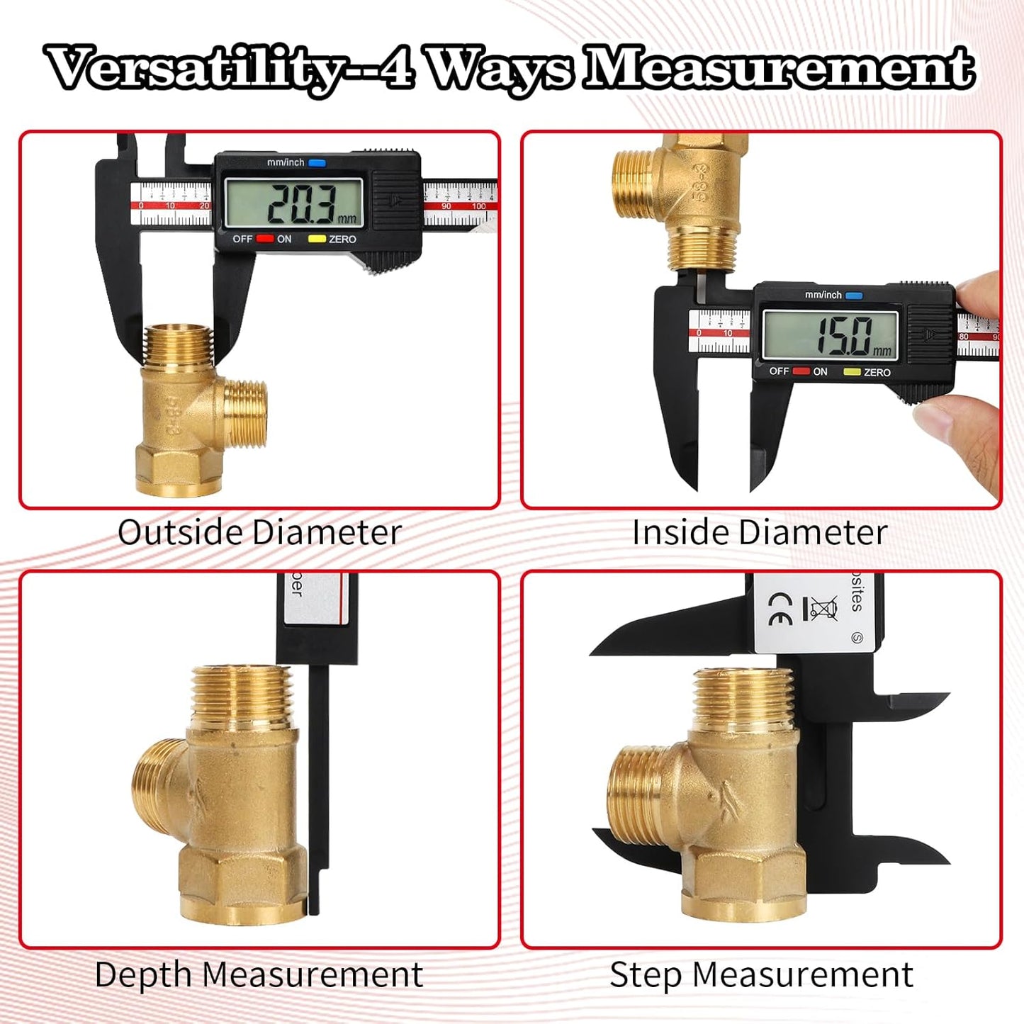 Digital Caliper, Esydon Upgraded Calipers 6 inch, Measuring Tool, Electronic Ruler, with Large LCD Screen, Auto-Off Feature, Inch and Millimeter Conversion, Plastic Case, Perfect for Household, DIY