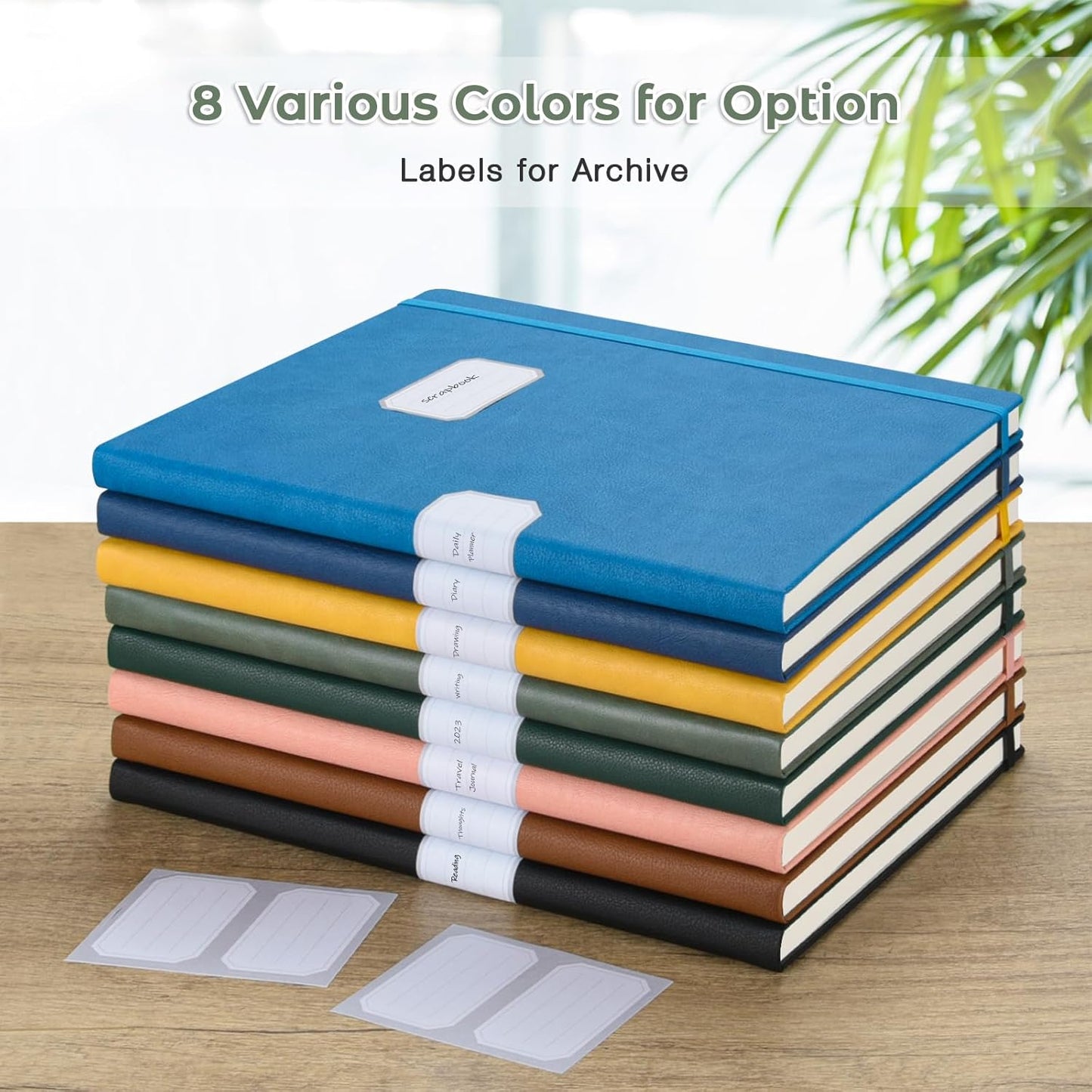 Dotted Journal, Hardcover Notebook 8.5 x 11, Dot Grid Notebook Journal for Women, Men, Large Leather Journals for Writing, Bullet, No Bleed Thick Paper, A4 Notebooks for Work, School, Notes, Olive