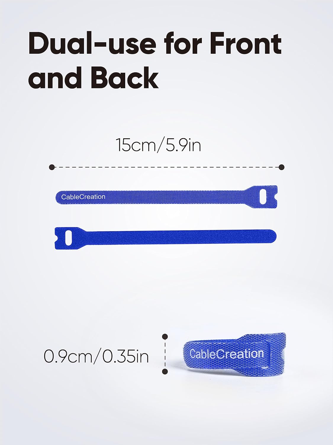 CableCreation Cable Ties, 60PCS Reusable Fastening Cable Management/Wire Organizer Cord, Hook and Loop Microfiber Cloth Cord Ties, 6-Inch (Multi-Colored)