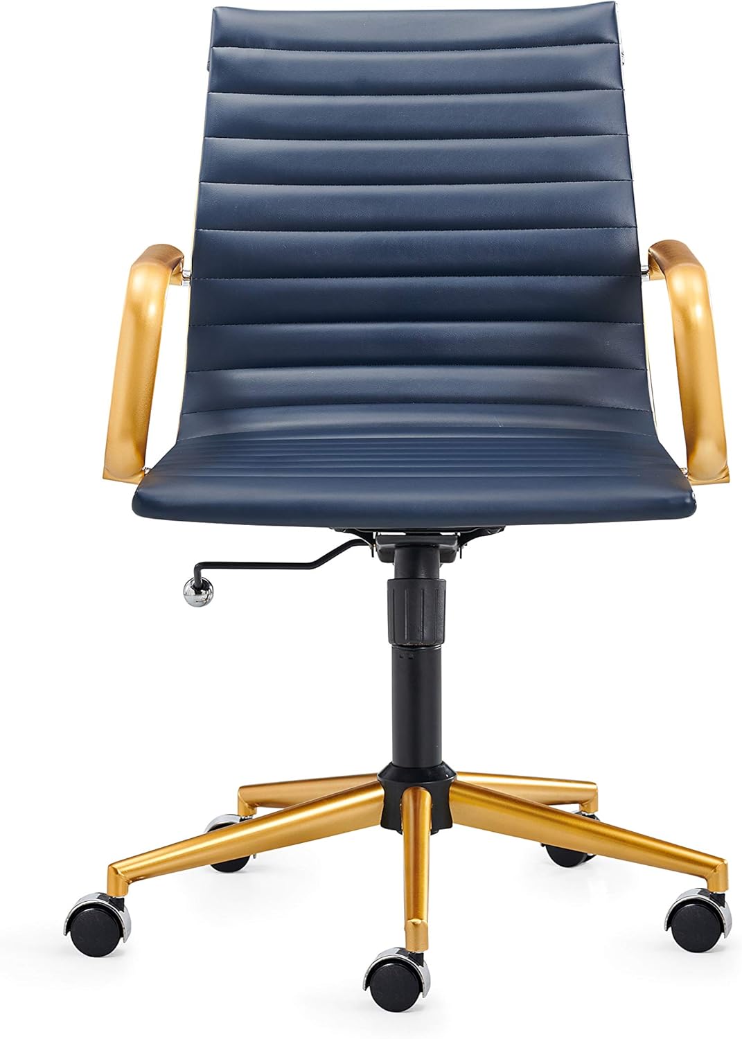 Chair, Desk Computer Chair ,with Armrests ,Ergonomic Office Chair for Home and Office, 17.32 x 22.83 x 35.43 inches, Multiple Colors (Gold Navy)
