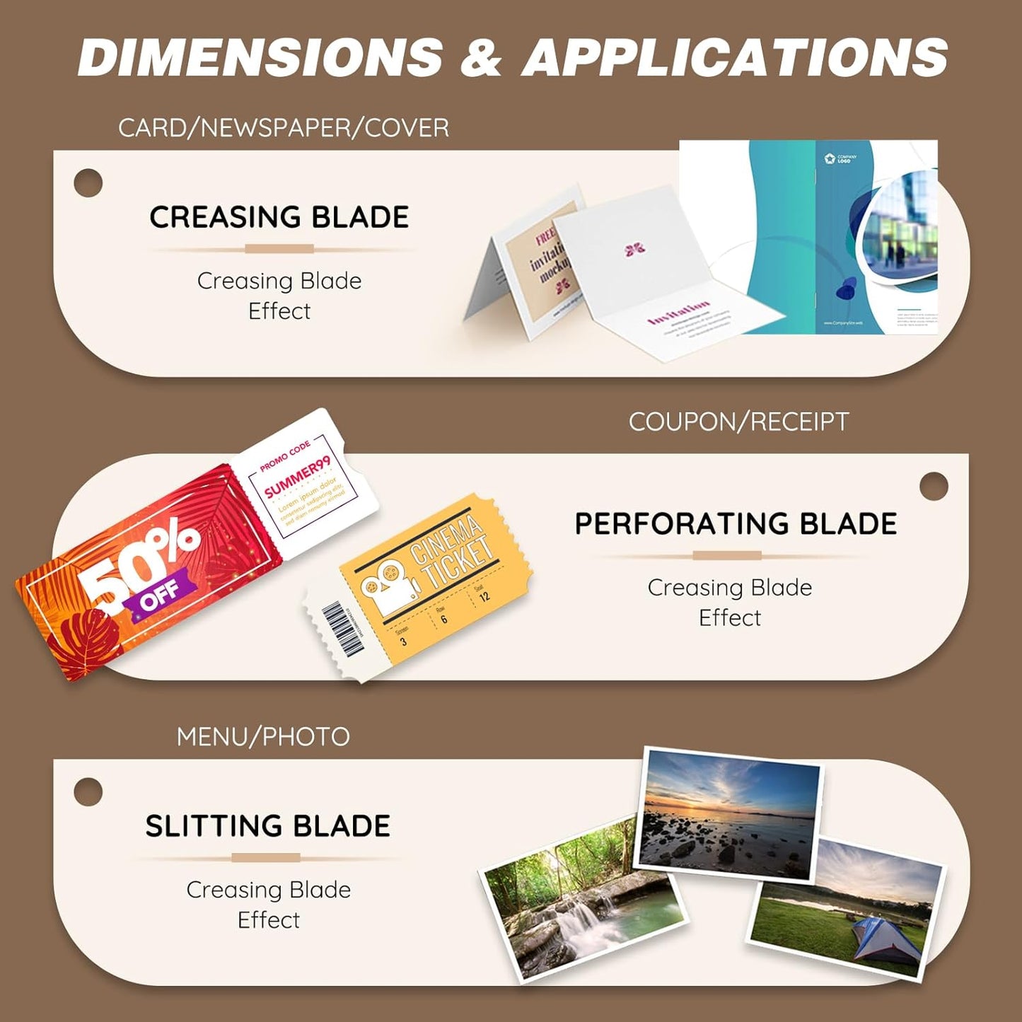 Mxmoonant Electric Creasing Machine with Adjustable Speed 0-100r/min, Paper Creaser Perforator Cutter Folder for Cards Invitations Tickets 110V