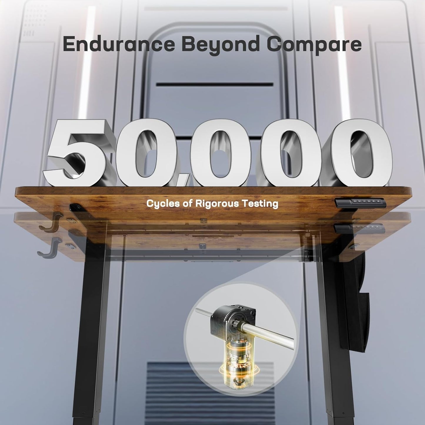 Marsail 40x24 Electric Standing Desk - Adjustable Height Computer Desk with Memory Presets, Storage Bag & Cable Management for Home Office & Gaming Workstations