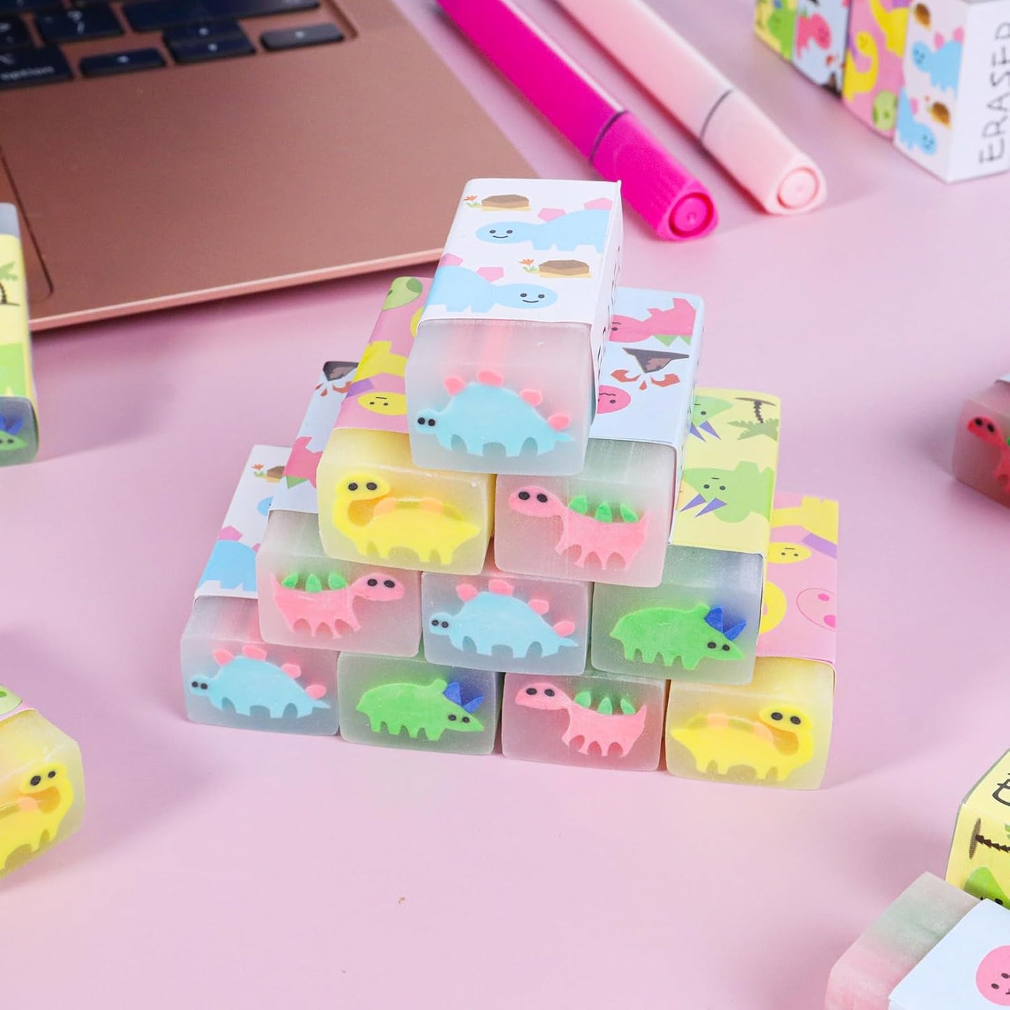 35PCS Cute Animal Erasers for Kids, Count Bulk Pack, Assorted Designs, Back to School Supplies