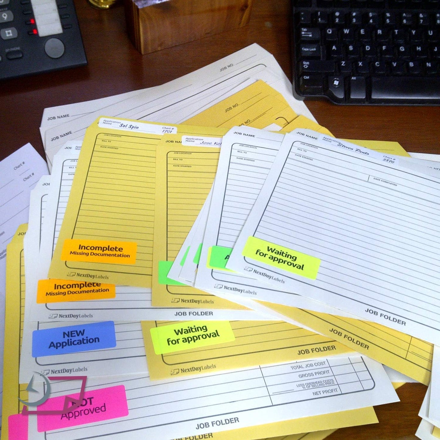 NextDayLabels - 8-1/2 x 11 Neon Color High Light Fluorescent Labels for Laser & Inkjet Printer (Blue Fluorescent, 1" x 2-5/8" - 30 Per Page | 3000 Labels)