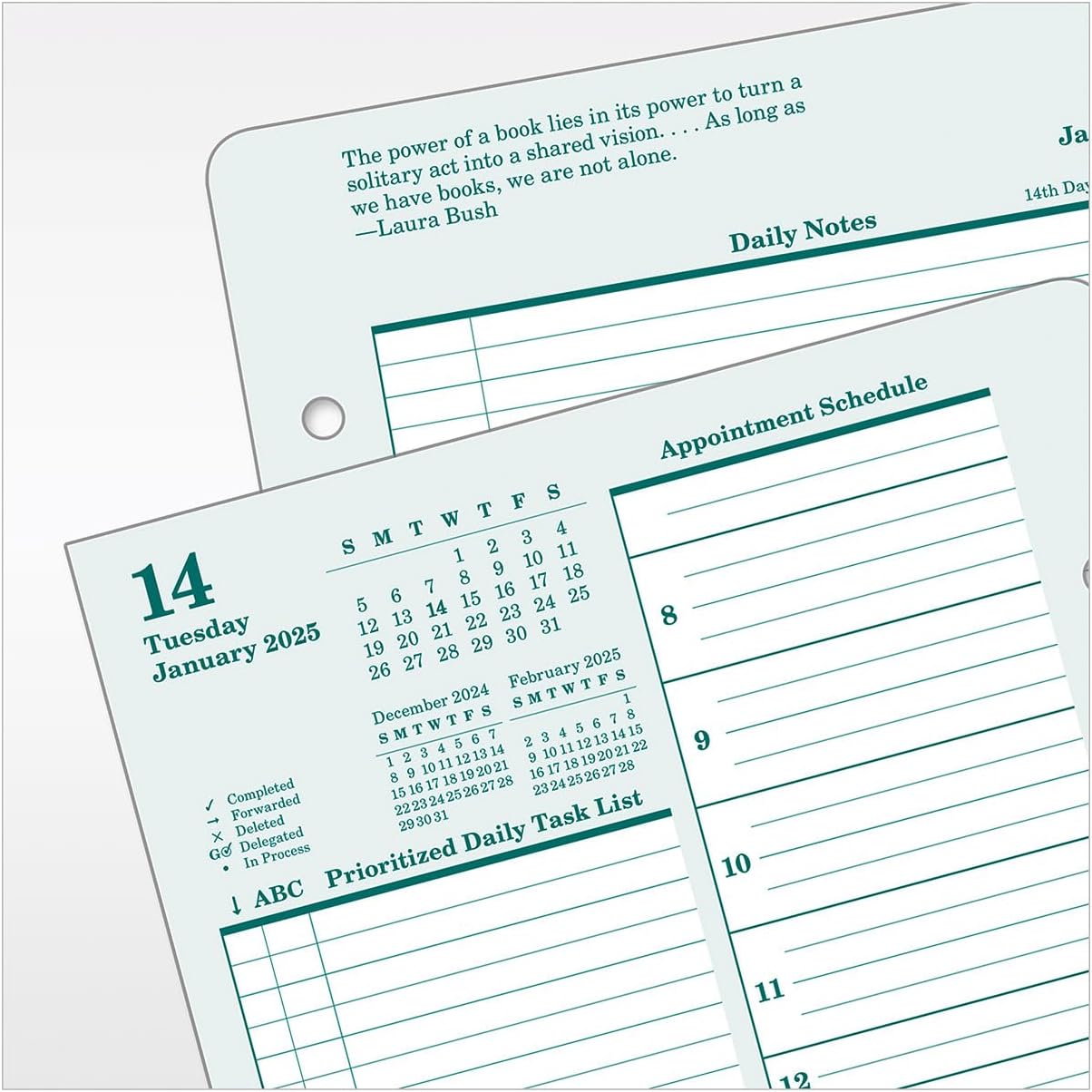 FranklinCovey - Original Two Page Per Day Ring-Bound Planner (Classic, Jan 2025 - Dec 2025)