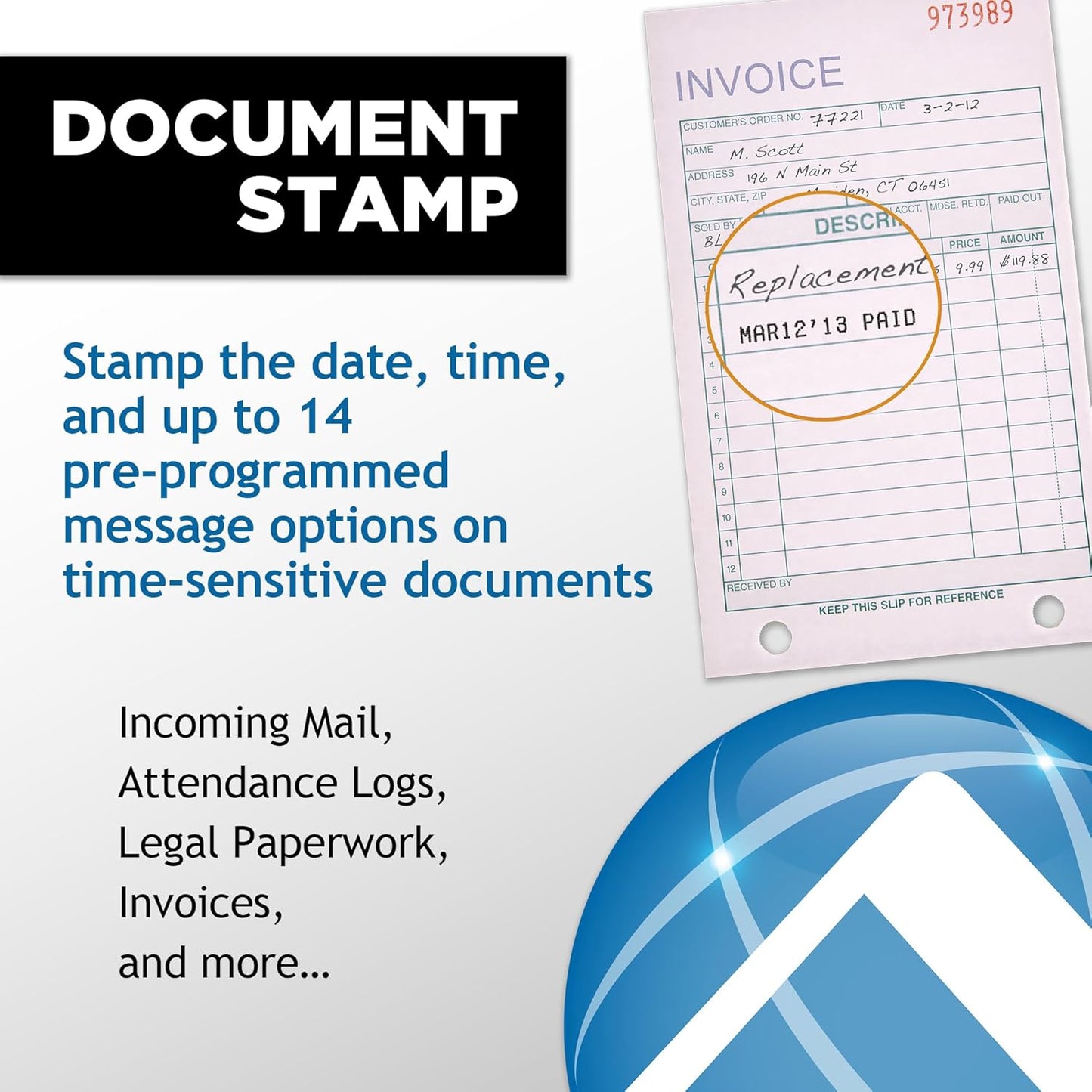 Pyramid Time Systems, 3700ss, Heavy Duty Time Clock & Document Stamp, Metal Base & Polycarbonate Cover, Includes Time Clock, 25 Time Cards, 1 Ribbon and 2 Security Keys, Time Clocks-3700 Replacement
