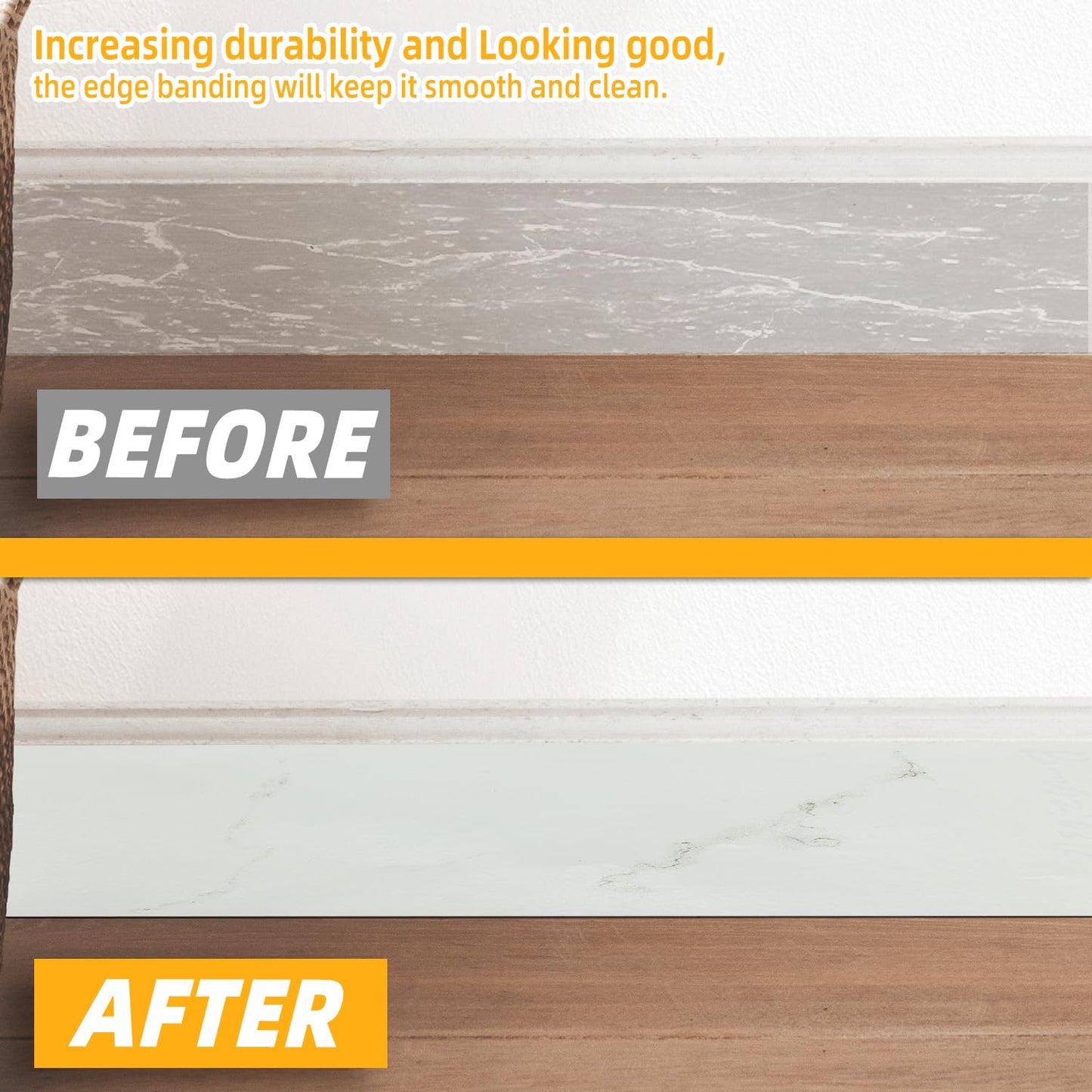 GSCIT Club Wood Grain Repair Tape, 15.7 inch X 25ft Self Adhesive Marble Grain Repair Patch for Tables, Chairs, Baseboards, Doors, Windows, Floors, Handicraft DIY.