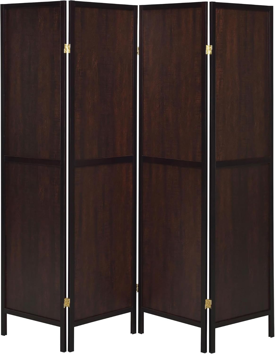 NicBex Room Divider 4 Panel Room Dividers with Sleek Legs Partition Room Dividers and Folding Privacy Screens Wall Divider for Home, Office, Room Separation,69.5"W x 0.75"D x 70.25"H, Rustic Tobacco