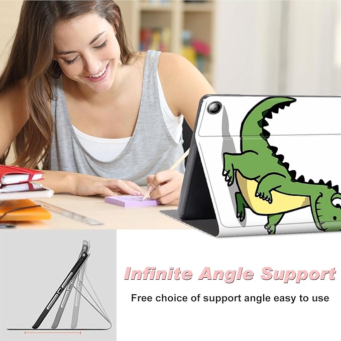 for Amazon Kindle Fire Max 11 Case (13th Generation, 2023 Release) 11",Slim Lightweight Smart Shell Stand Cover with Auto Wake/Sleep for All-New Fire 11 Max Tablet,Cute Dinosaur Dino