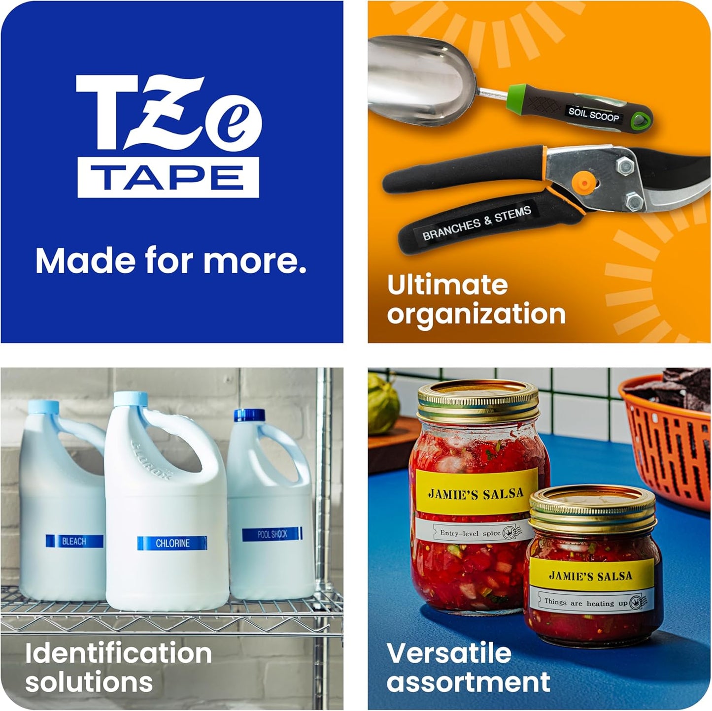 Brother Genuine TZe221~3/8" Black Print on White Label Tape. Each: 0.35 in x 26.2 ft (9 mm x 8 m)