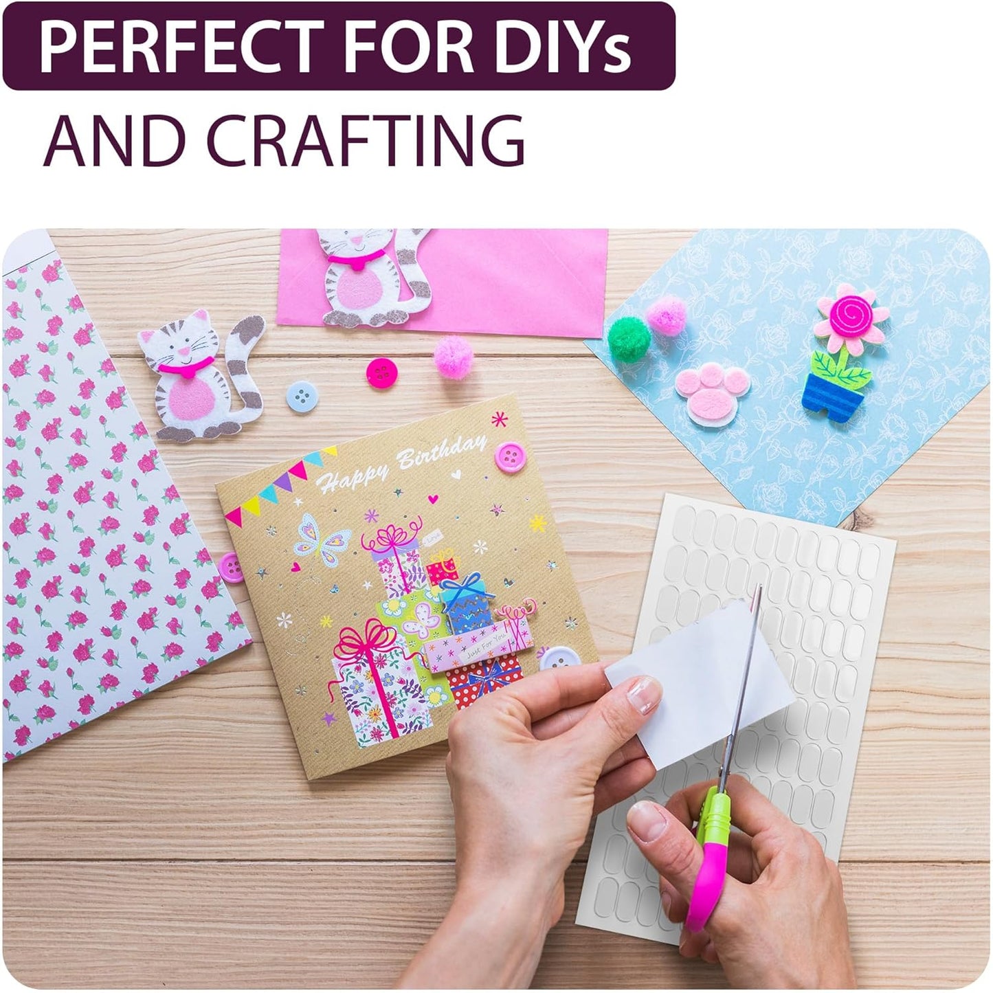 Large Clear Gel Dots Double Sided 500PCs - Self Adhesive Glue Sticky Dots Removable - Clear Gel Sticky Tack for Collectibles, Arts and Crafts, Figurines Home Decor - Double Sided Tape Dots