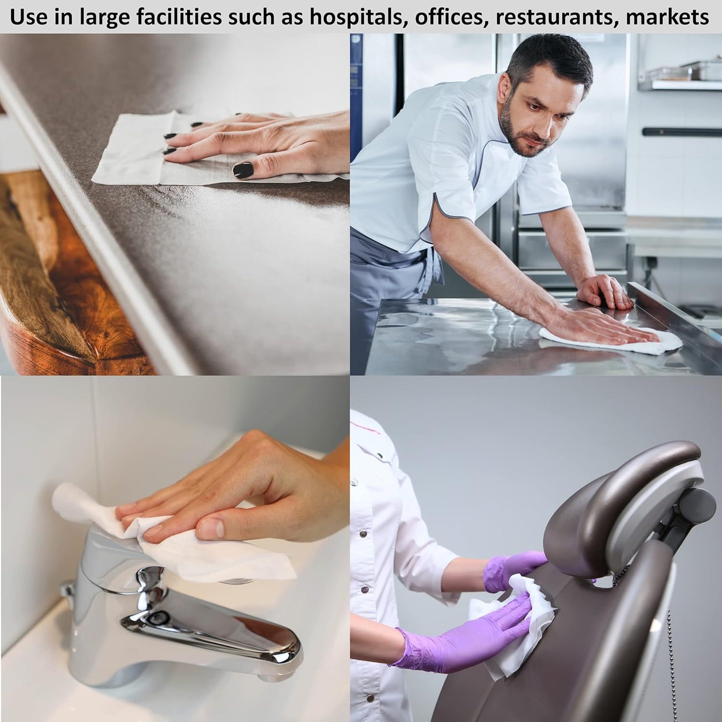 Steridol Wipes Canister, Hard Surface Wipes Multipurpose Cleaning 160 Count Fresh Lemon Scent Industrial Grade For Business Use